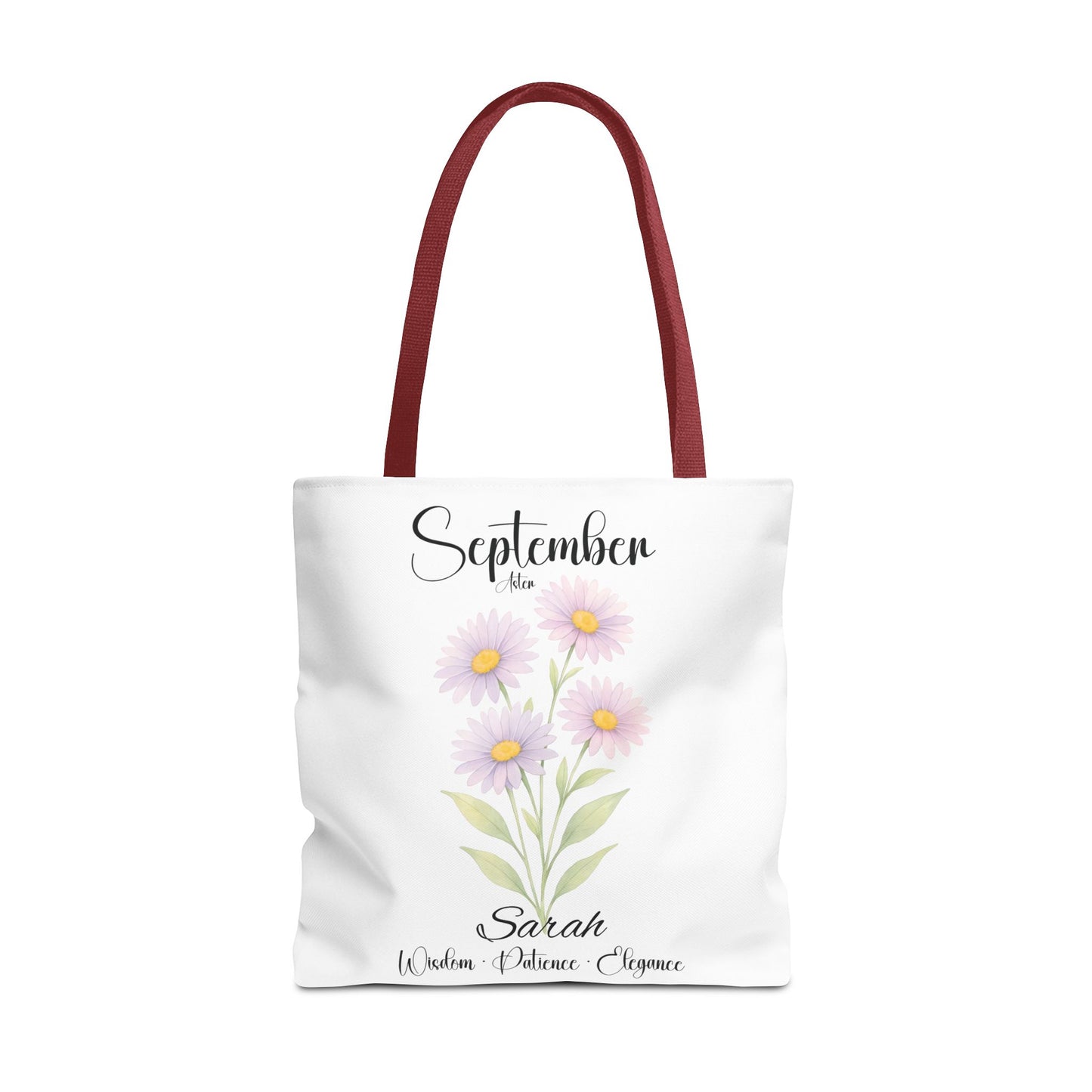 Personalized Best Friend tote bag for her, Birth Month Flower, milestone birthdays.