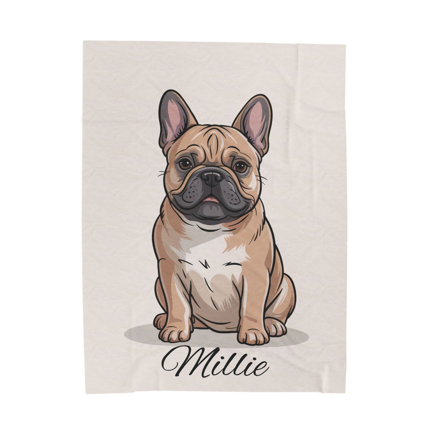 Personalized Dog Blanket | Custom Pet Name Fleece Blanket | frenchie Gift