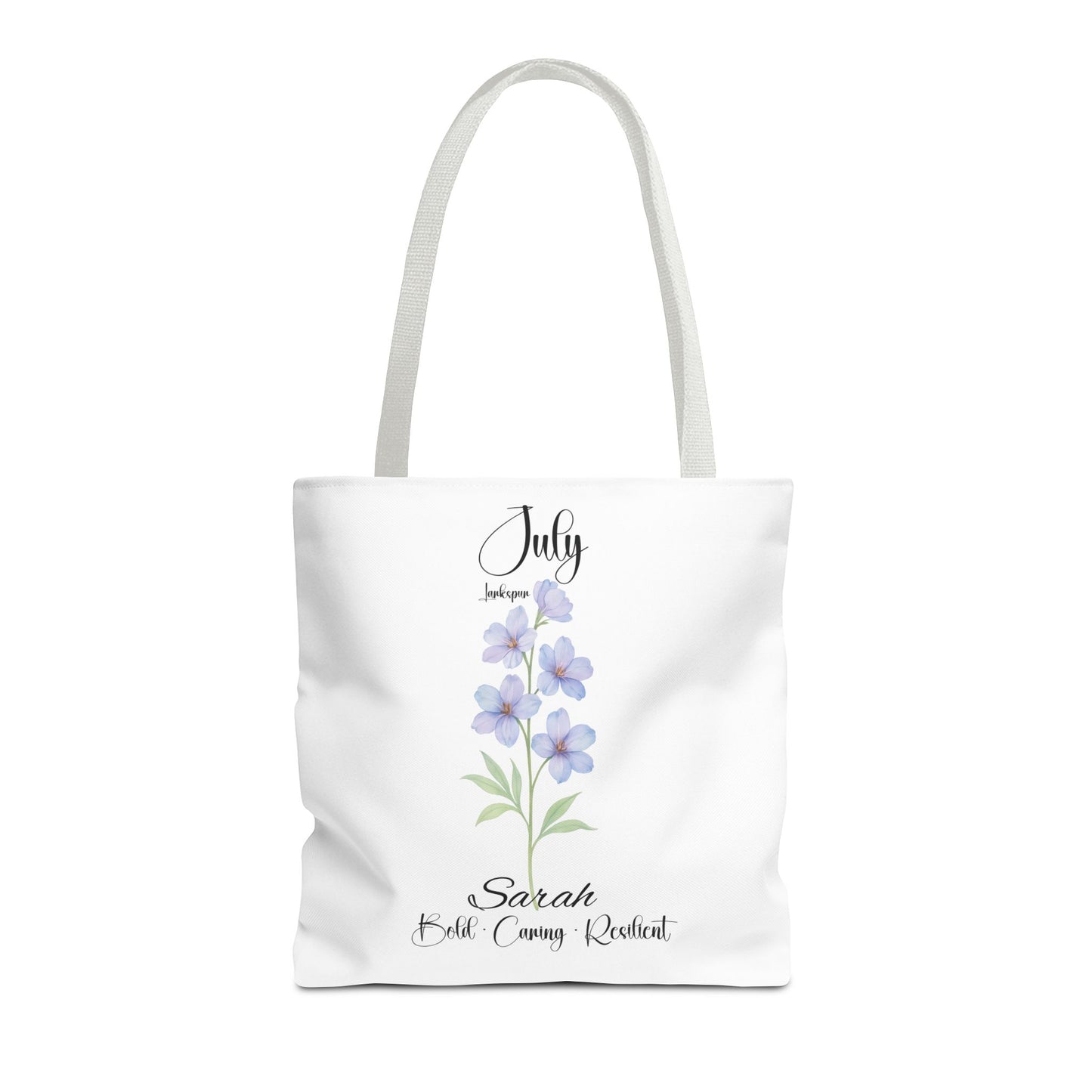 Personalized birth month flower tote bag for her, milestone birthdays, bestfriend gift.