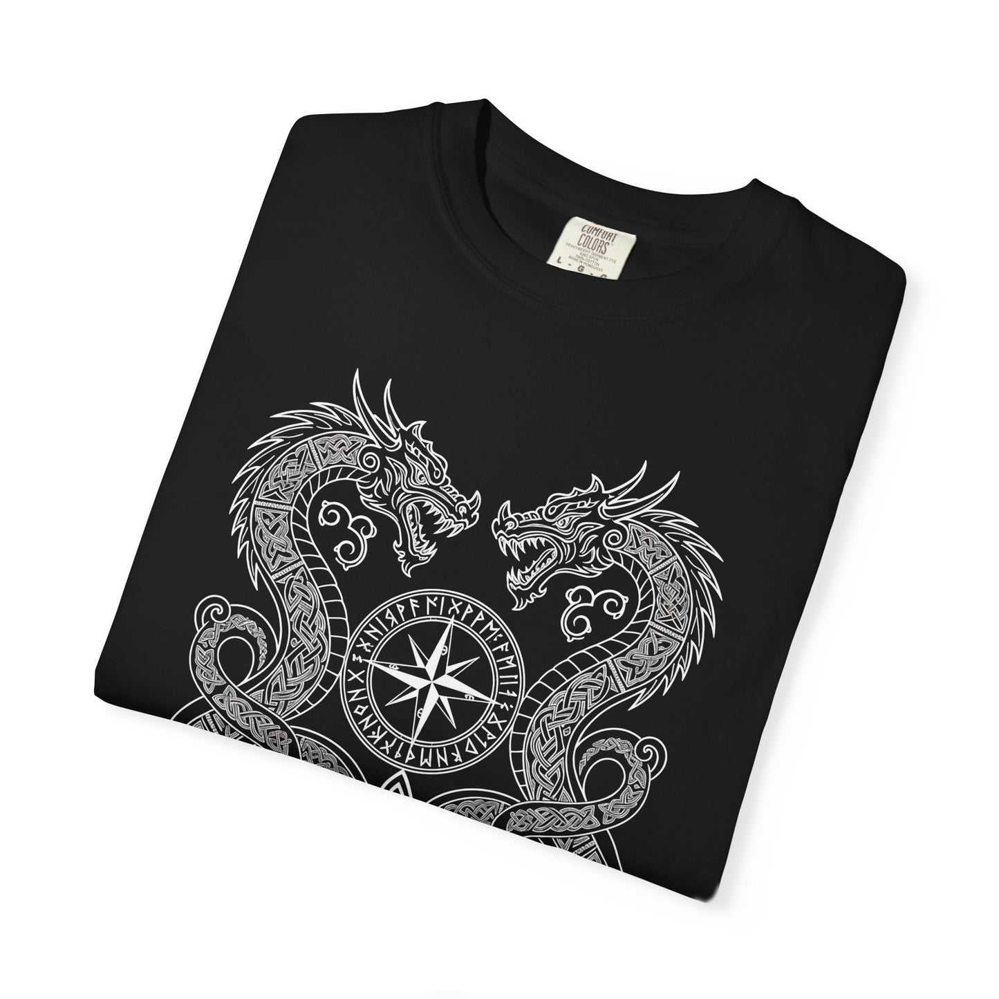 Nordic dragon compass shirt, pagan clothing, comfort colors