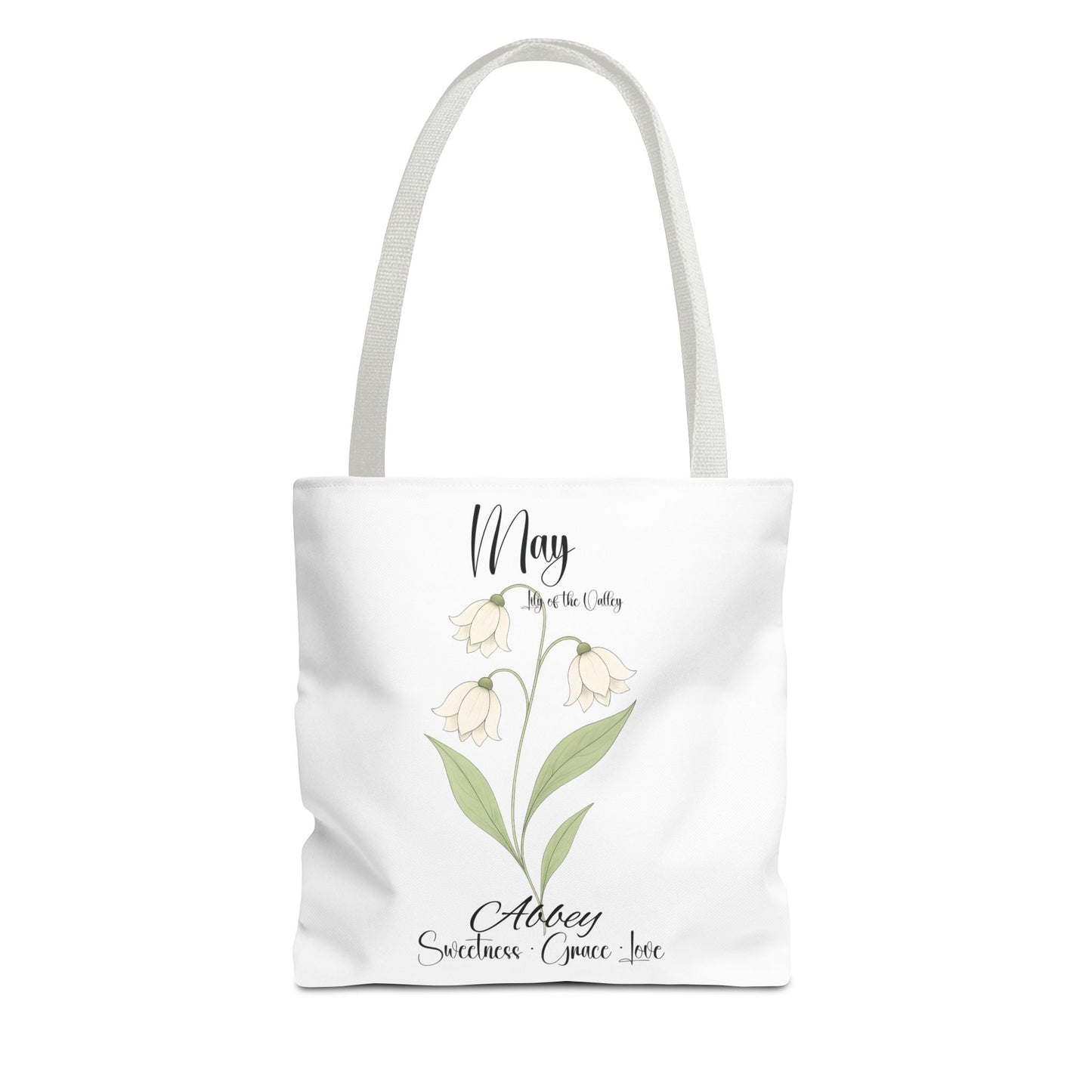 Personlised birth month flower bag for her, milestone birthdays, bestfriend gift.