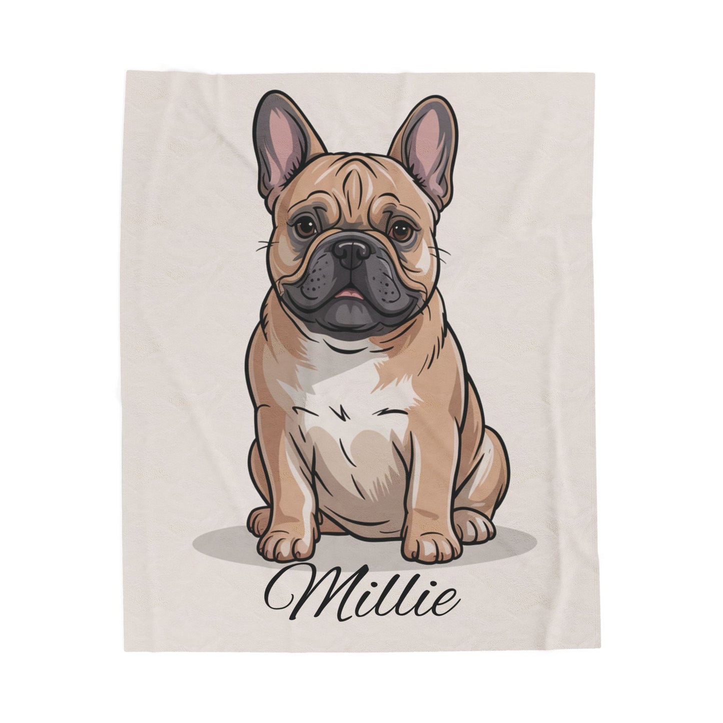 Personalized Dog Blanket | Custom Pet Name Fleece Blanket | frenchie Gift