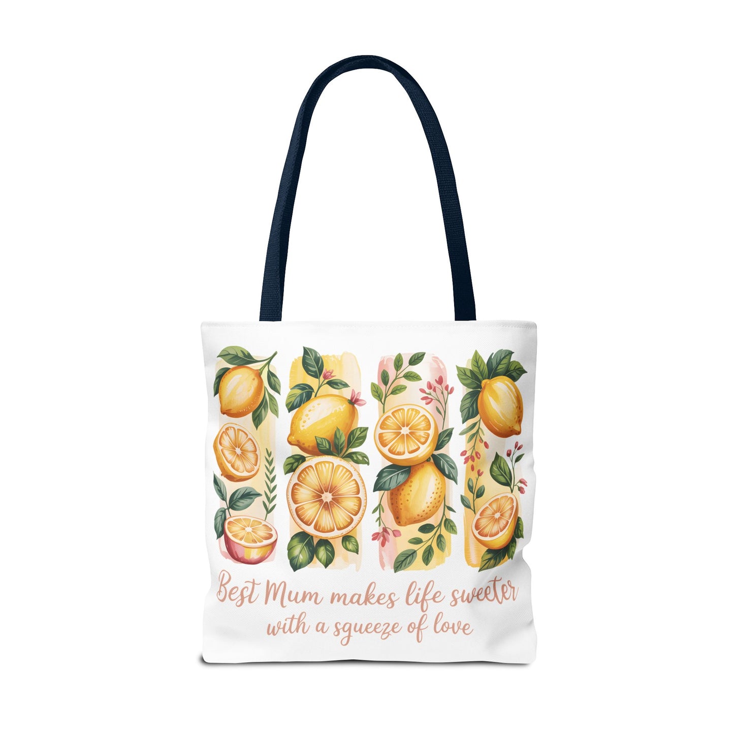 Best Mom Tote Bag, Lemon Print, lemon birthday gift