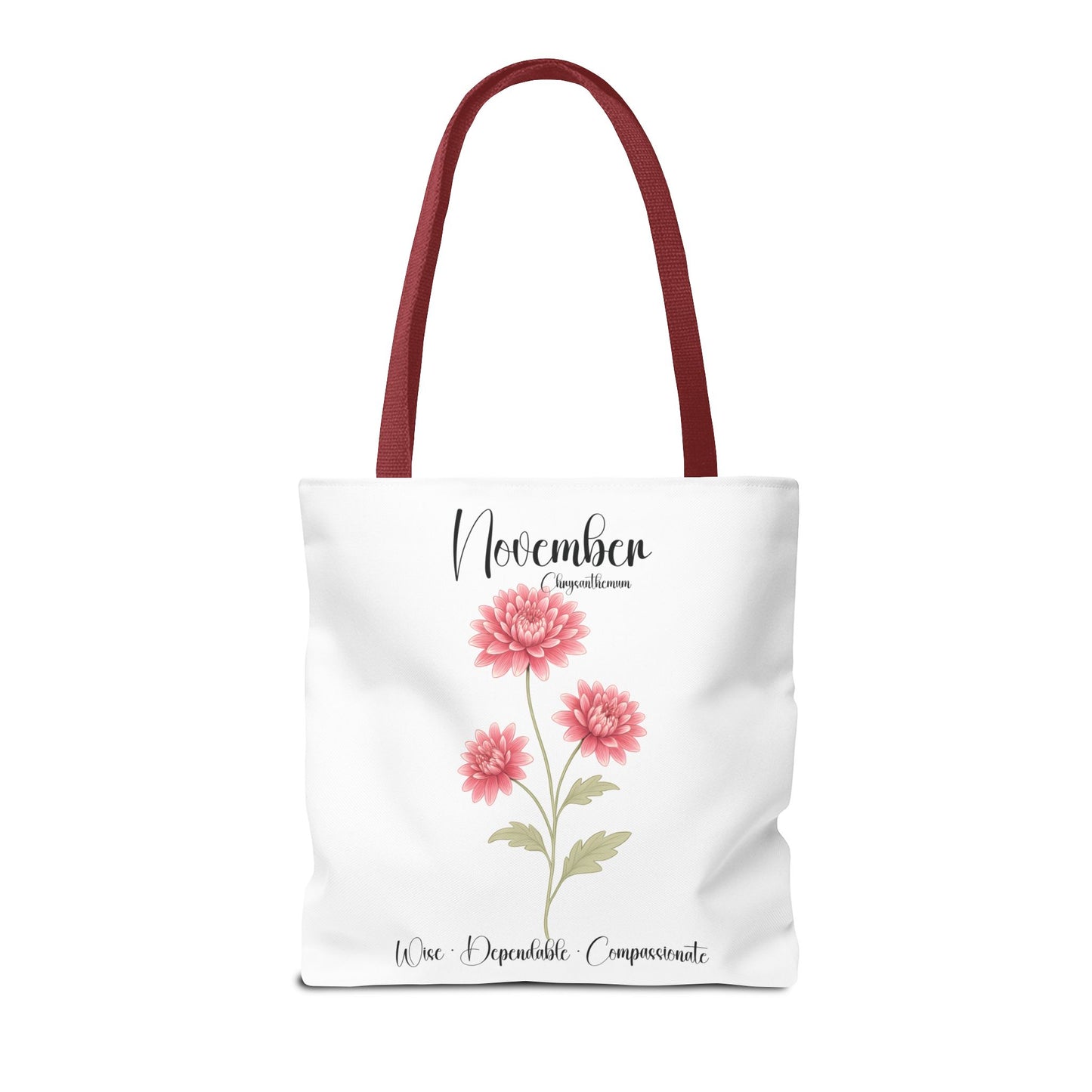 Personlized Birth Month Flower Tote Bag, Botanical Aesthetic Canvas Tote Bag, Bestfriend Gift