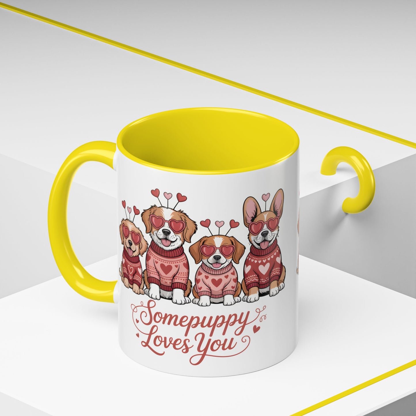 Valentine Dog Mug | Cute Puppy Coffee Cup | Dog Lover Gift | Valentines Day Mug |