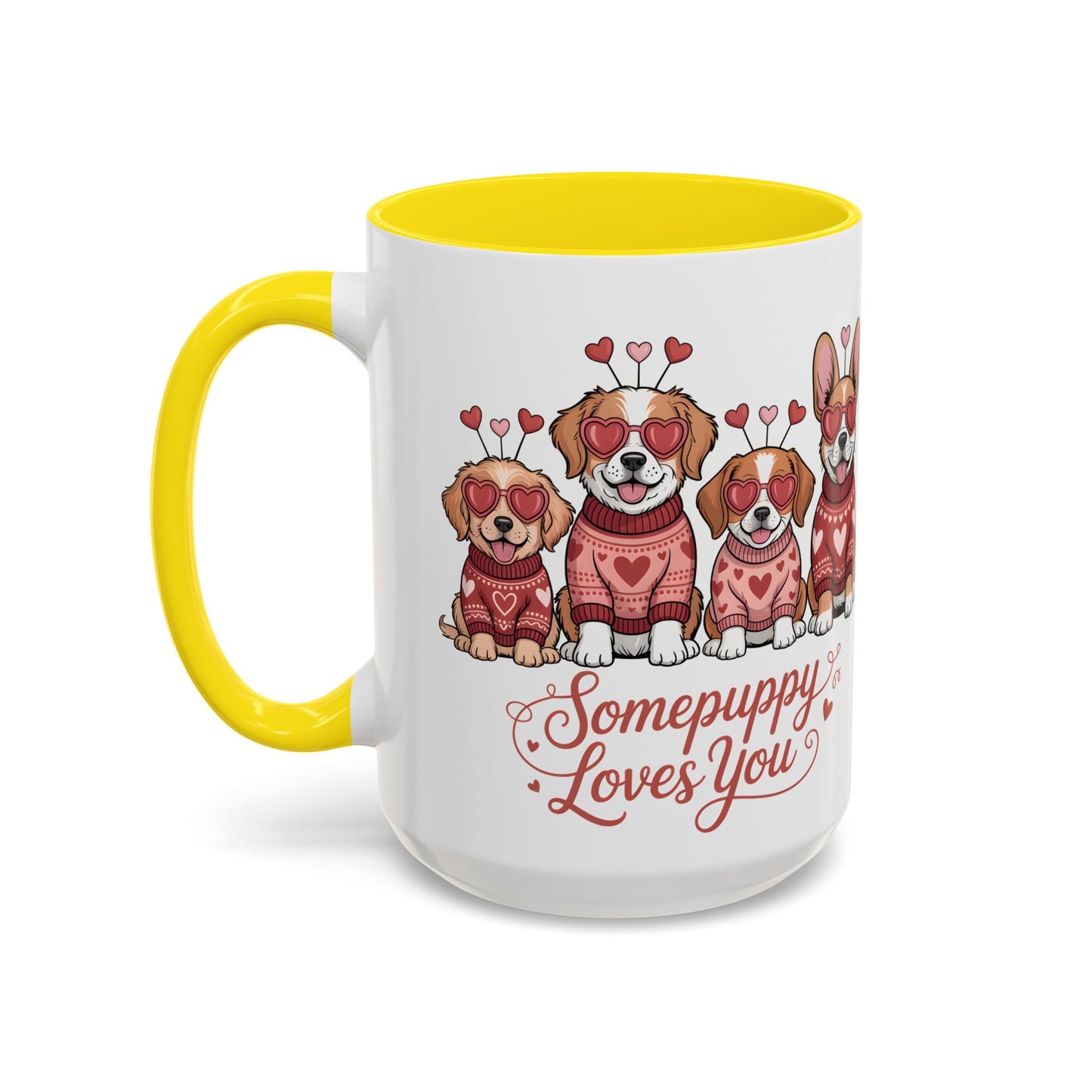 Valentine Dog Mug | Cute Puppy Coffee Cup | Dog Lover Gift | Valentines Day Mug |