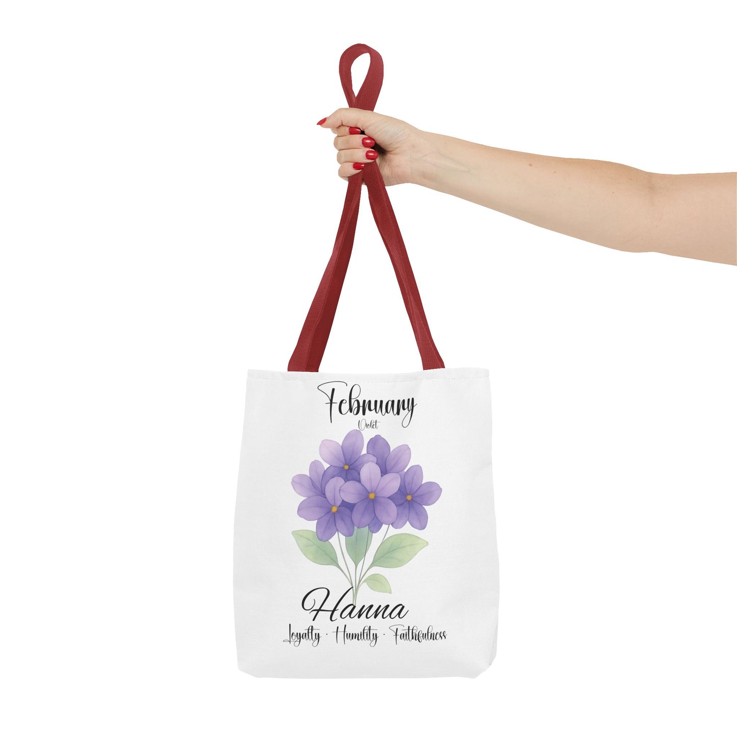 Personalized  floral gift tote bag for her, birth month flower, milestone birthdays, bestfriend gift.