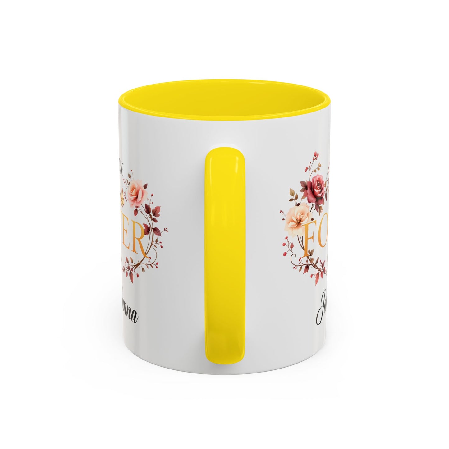 Custom wedding mug, valentines day gift, anniversary mug, bridal shower mug.