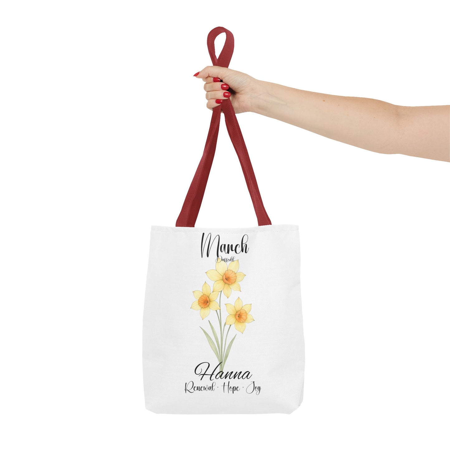 Custom botanical tote bag for her, birth month flower, milestone birthdays, bestfriend gift.