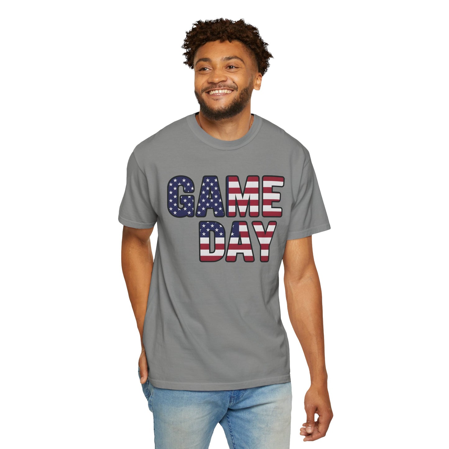 American Flag GAME DAY T-Shirt | Patriotic Sports Fan Tee