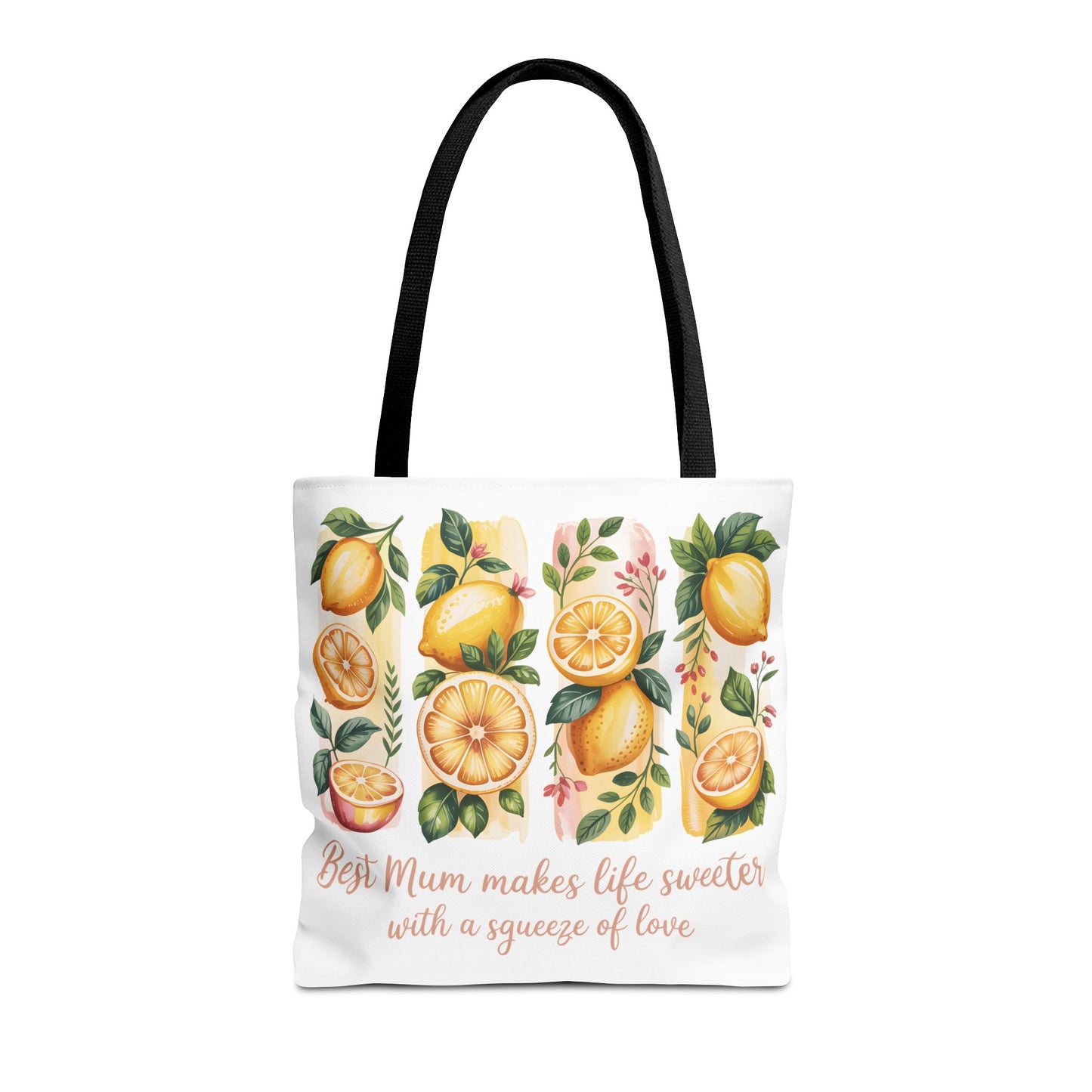 Best Mom Tote Bag, Lemon Print, lemon birthday gift