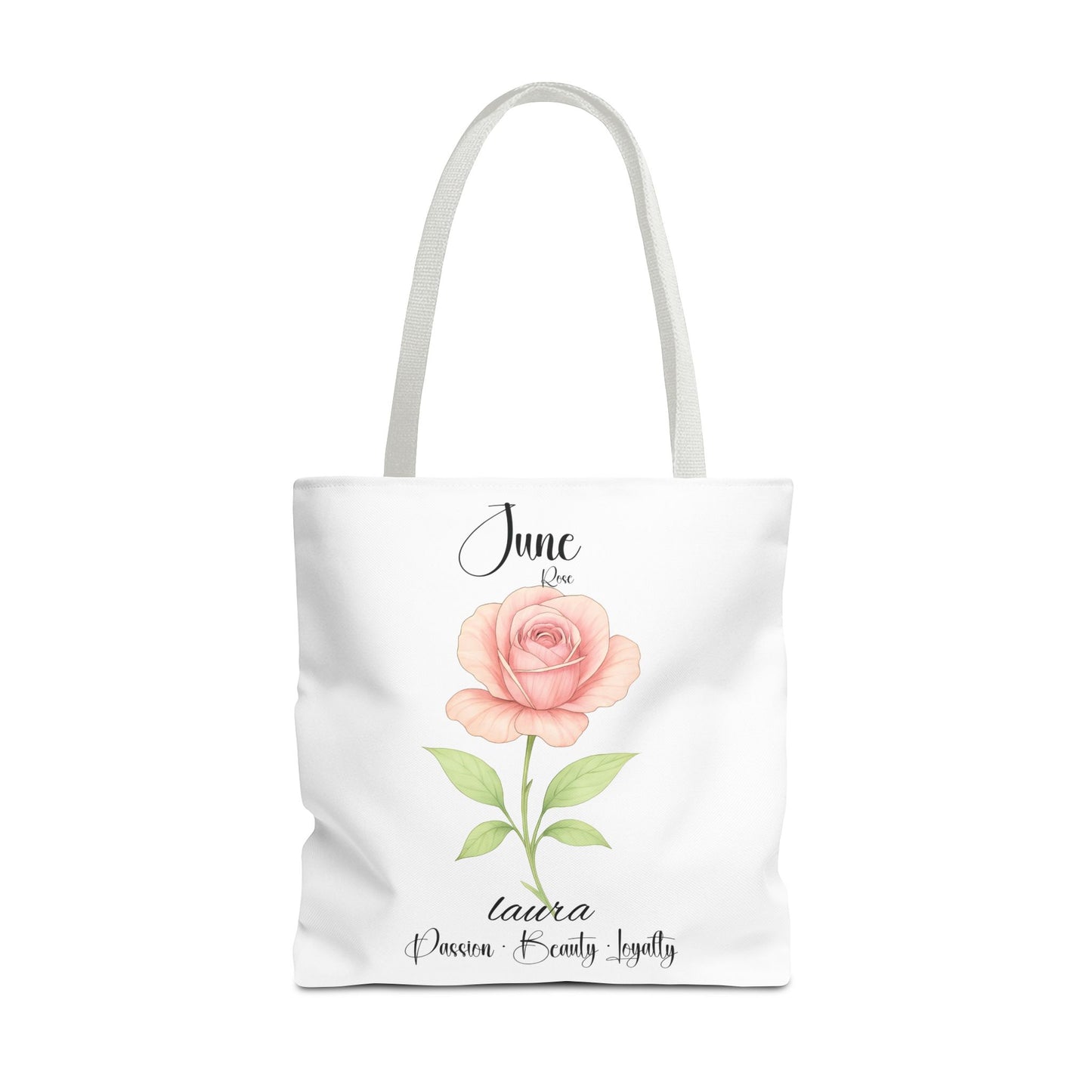 Personlised birth month flower bag for her, milestone birthdays, bestfriend gift.
