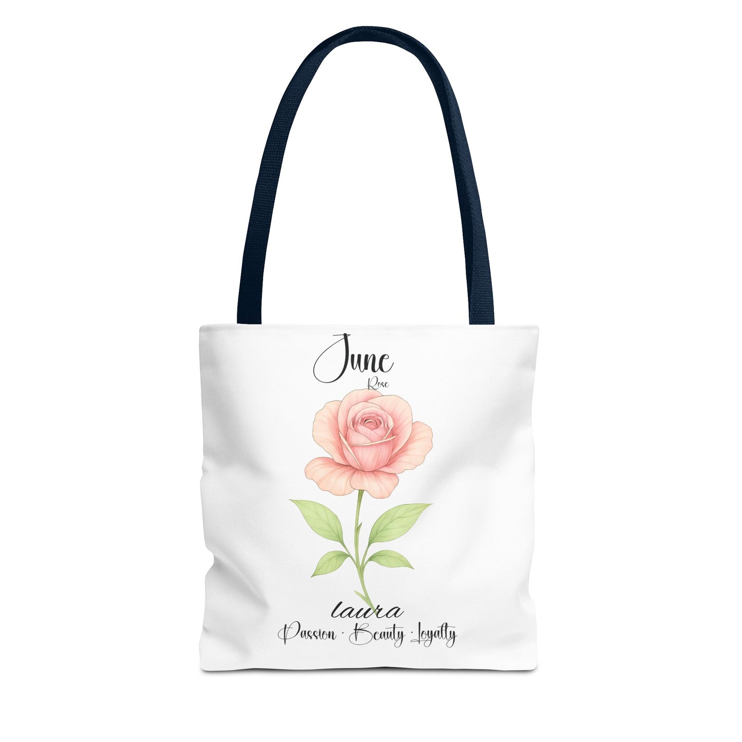 Personlised birth month flower bag for her, milestone birthdays, bestfriend gift.