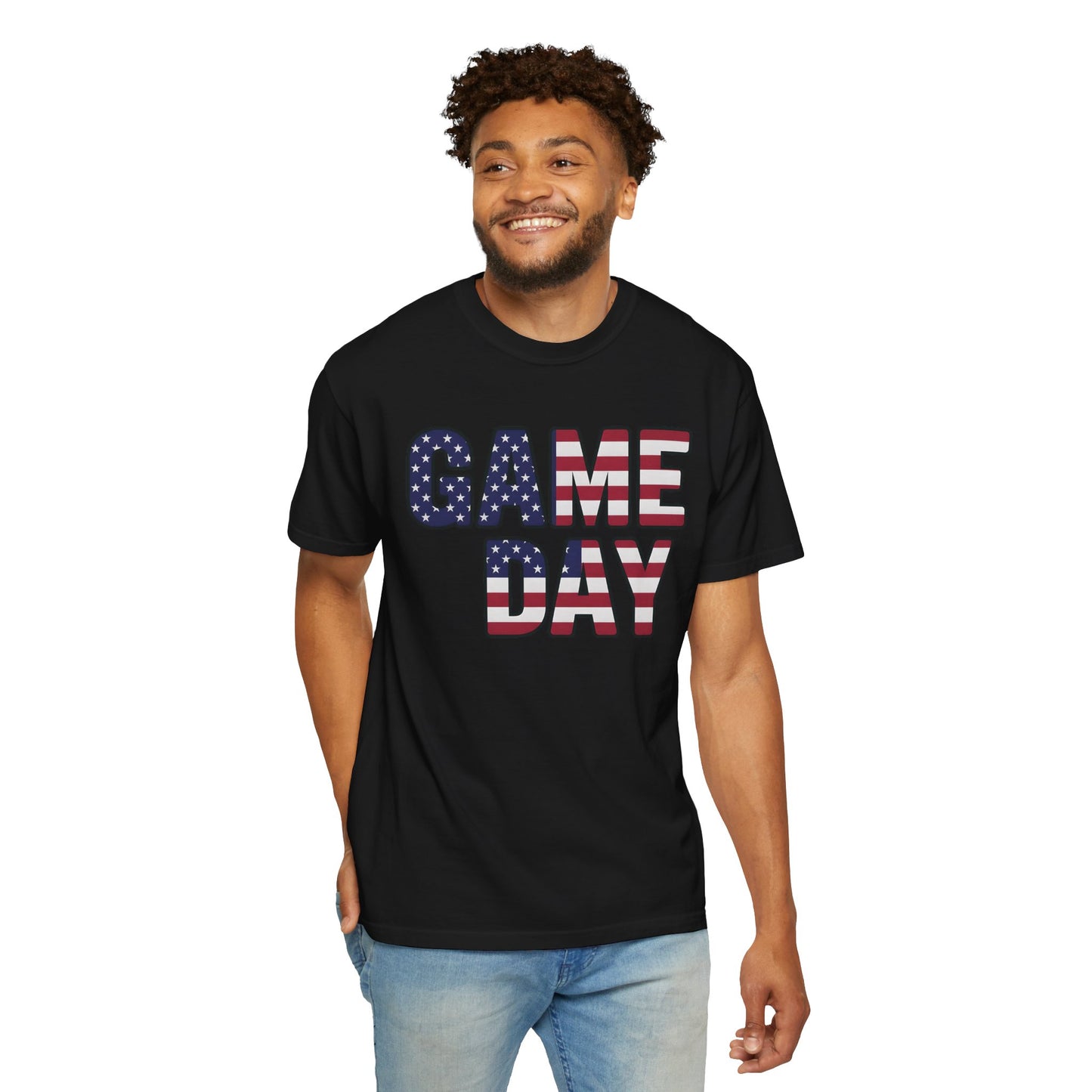 American Flag GAME DAY T-Shirt | Patriotic Sports Fan Tee