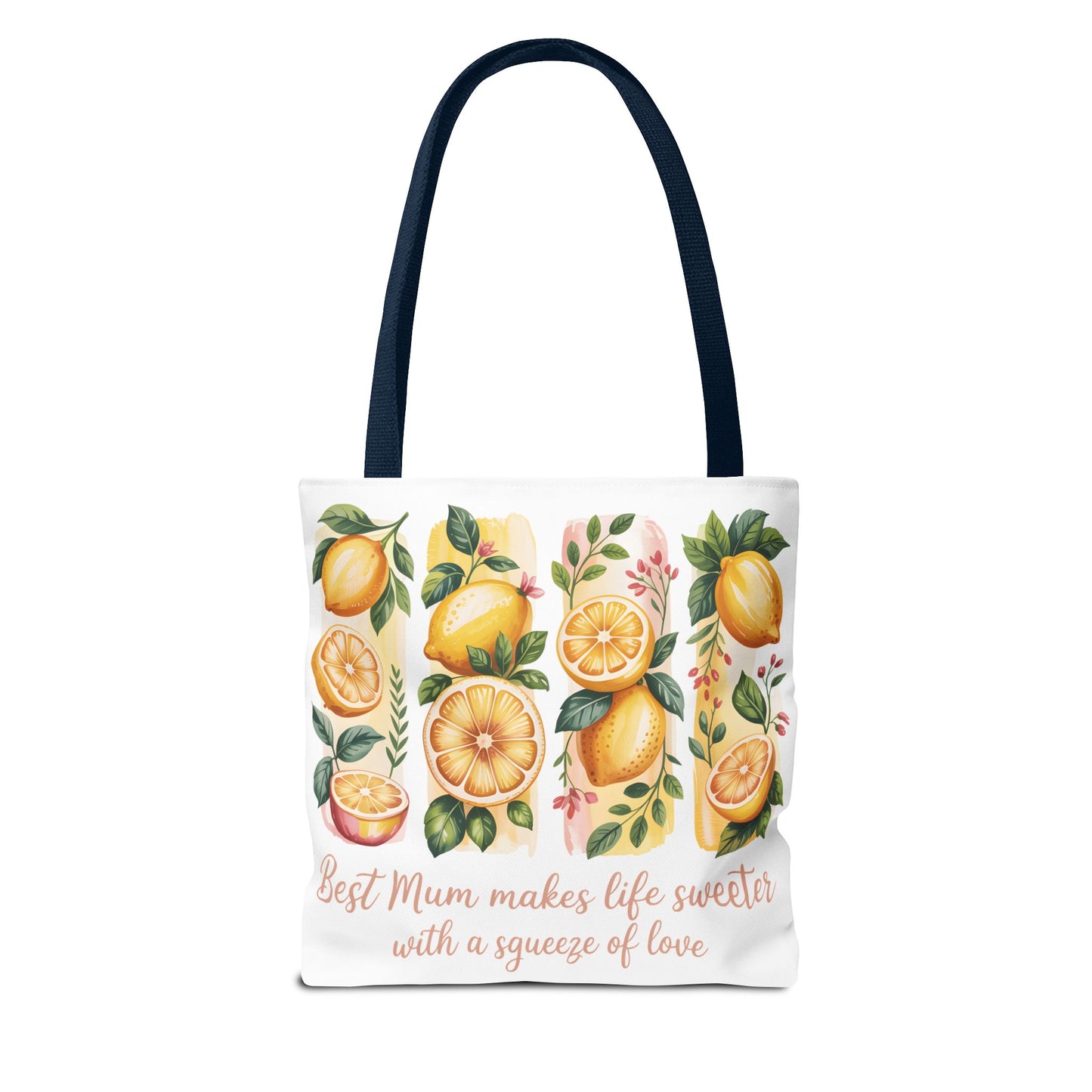 Best Mom Tote Bag, Lemon Print, lemon birthday gift