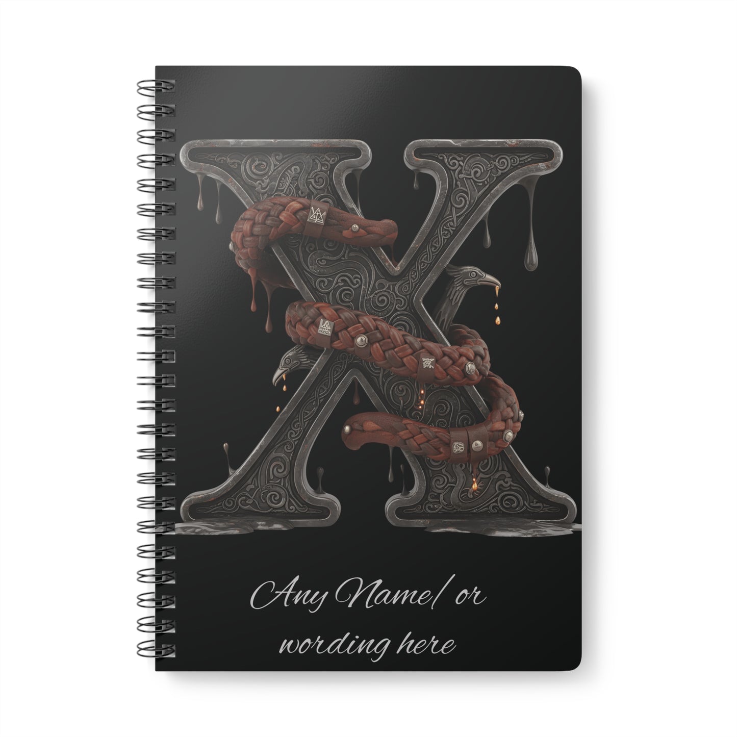 Personalized Norse Witchy Monogram A5 Notebook, Custom Journal, Monogram  Letter "W" Notebook.