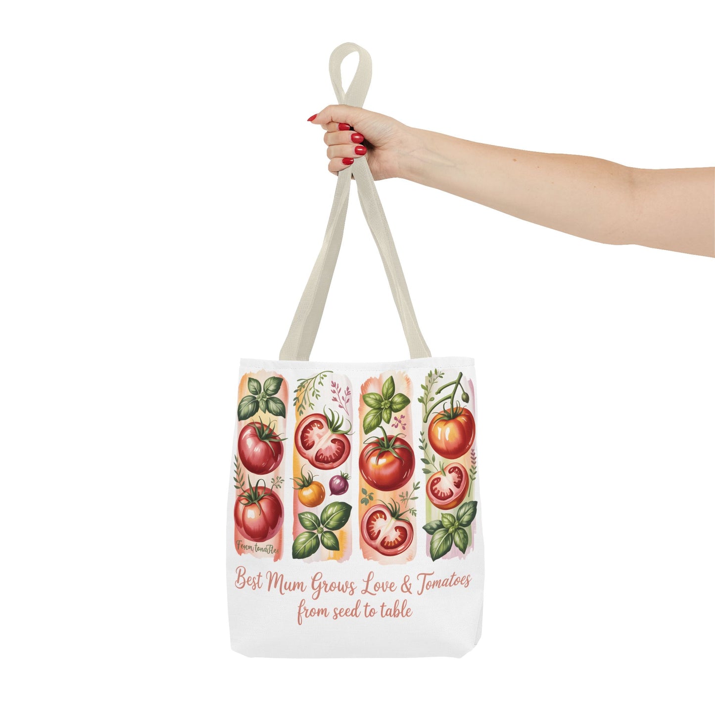 Best Mom Tote Bag, Tomato Garden Lover Design, Perfect Mothers Day Gift for Moms Who Love Gardening and Nature