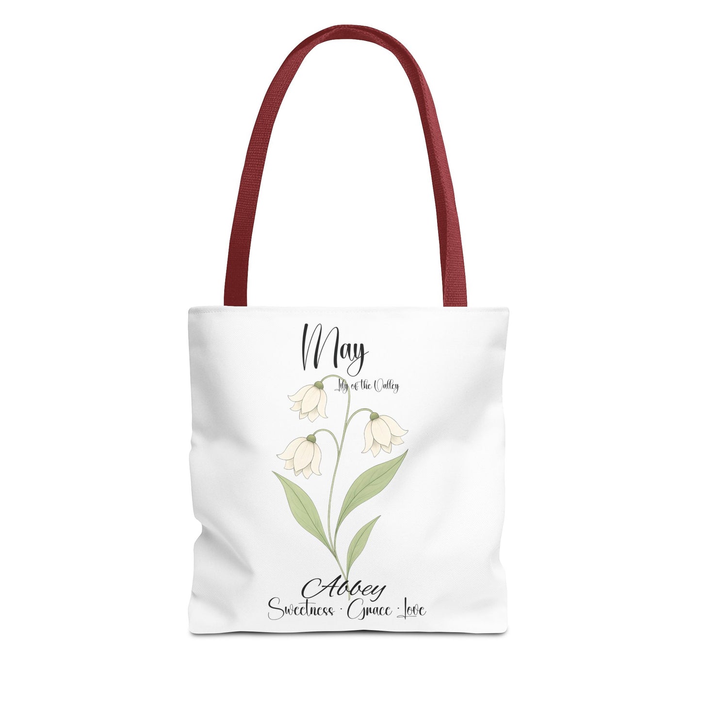 Personlised birth month flower bag for her, milestone birthdays, bestfriend gift.