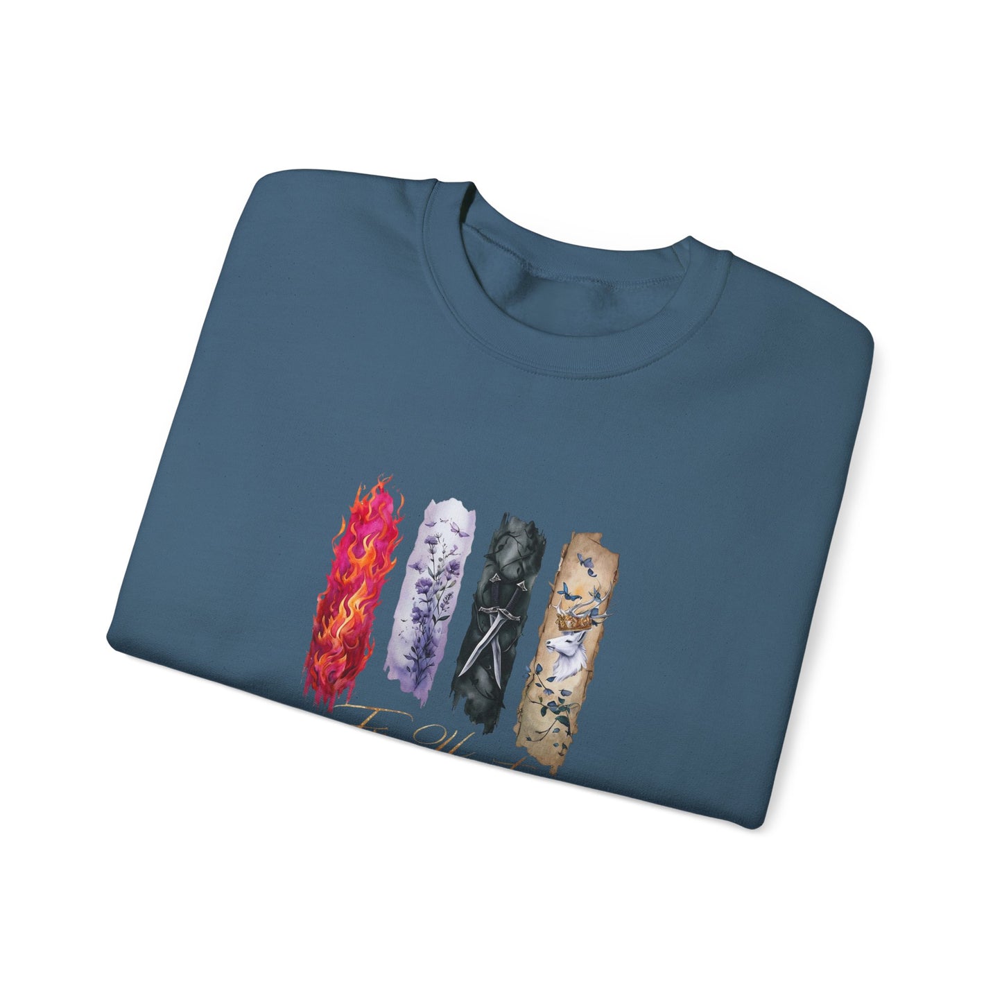 Fire Heart Sweatshirt, Heir of Fire, perfect for book lovers, especially fans of Sarah J. Maas and her character Aelin Ashryver Galathynius.