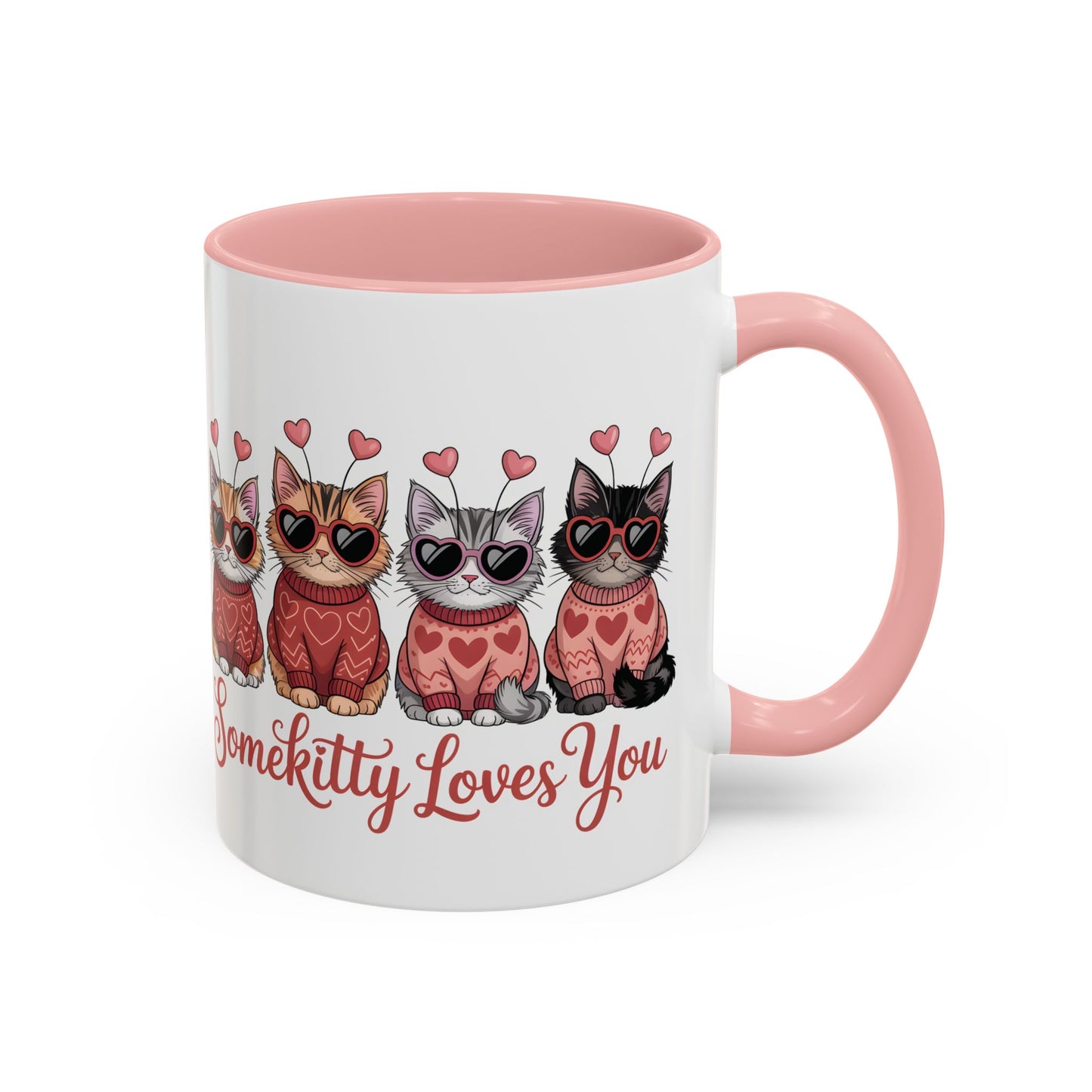 Valentine Kitty Mug | kitten Coffee Cup | cat Lover Gift | Valentines Day Mug |