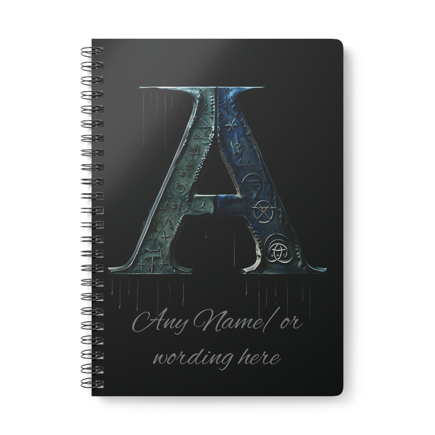 Personalized Norse Witchy Monogram A5 Notebook, Custom Journal.