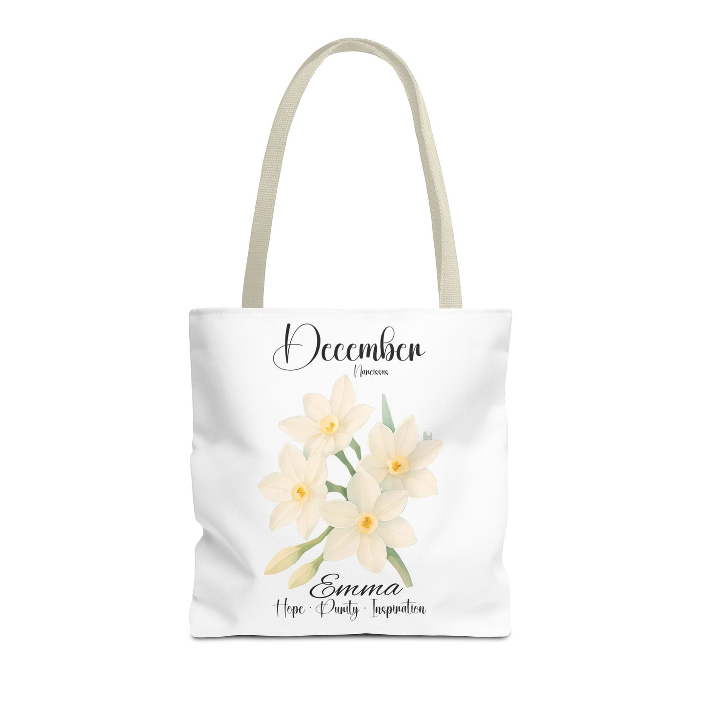 Personlized Birth Month Flower Tote Bag, Botanical Aesthetic Canvas Tote Bag, Bestfriend Gift
