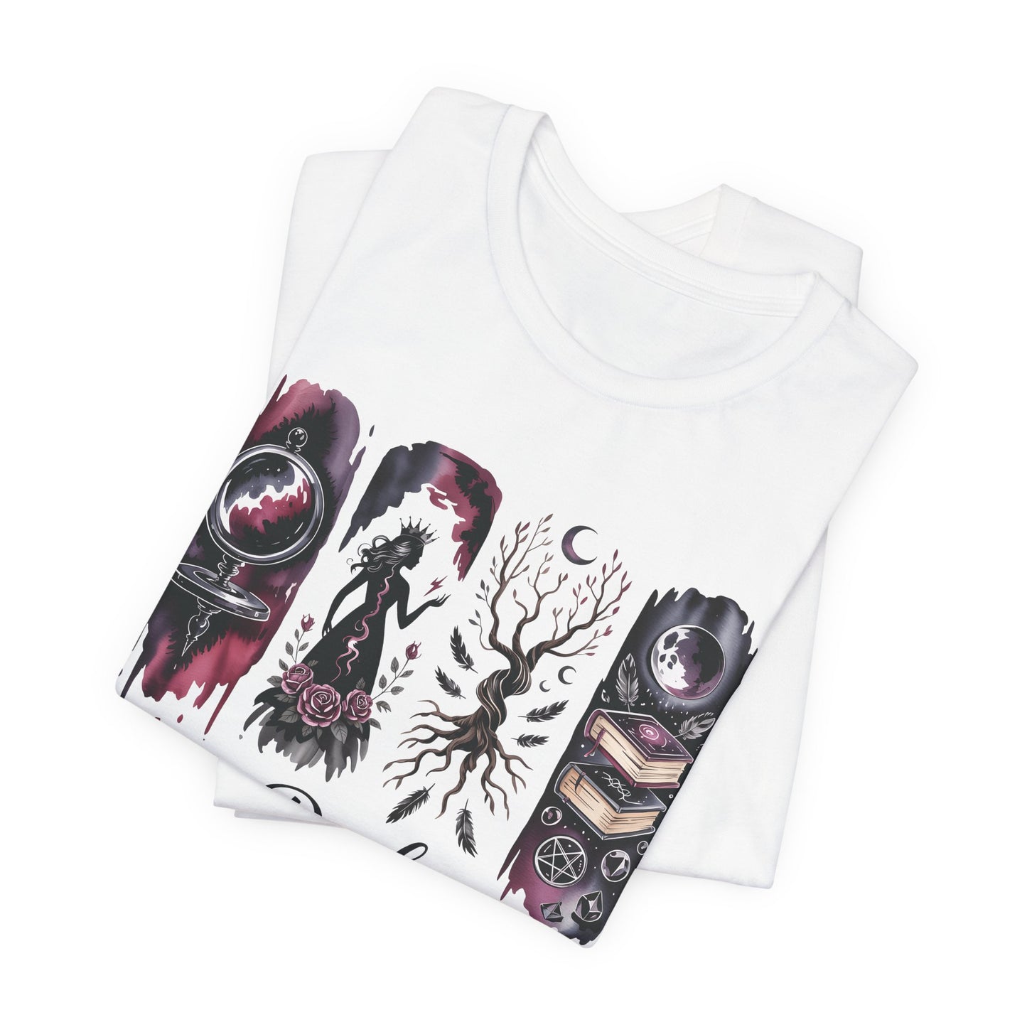 Dark Divine Witchy Glam T-Shirt | Dark Feminine Energy Shirt | Gothic Witchcore Aesthetic Tee |