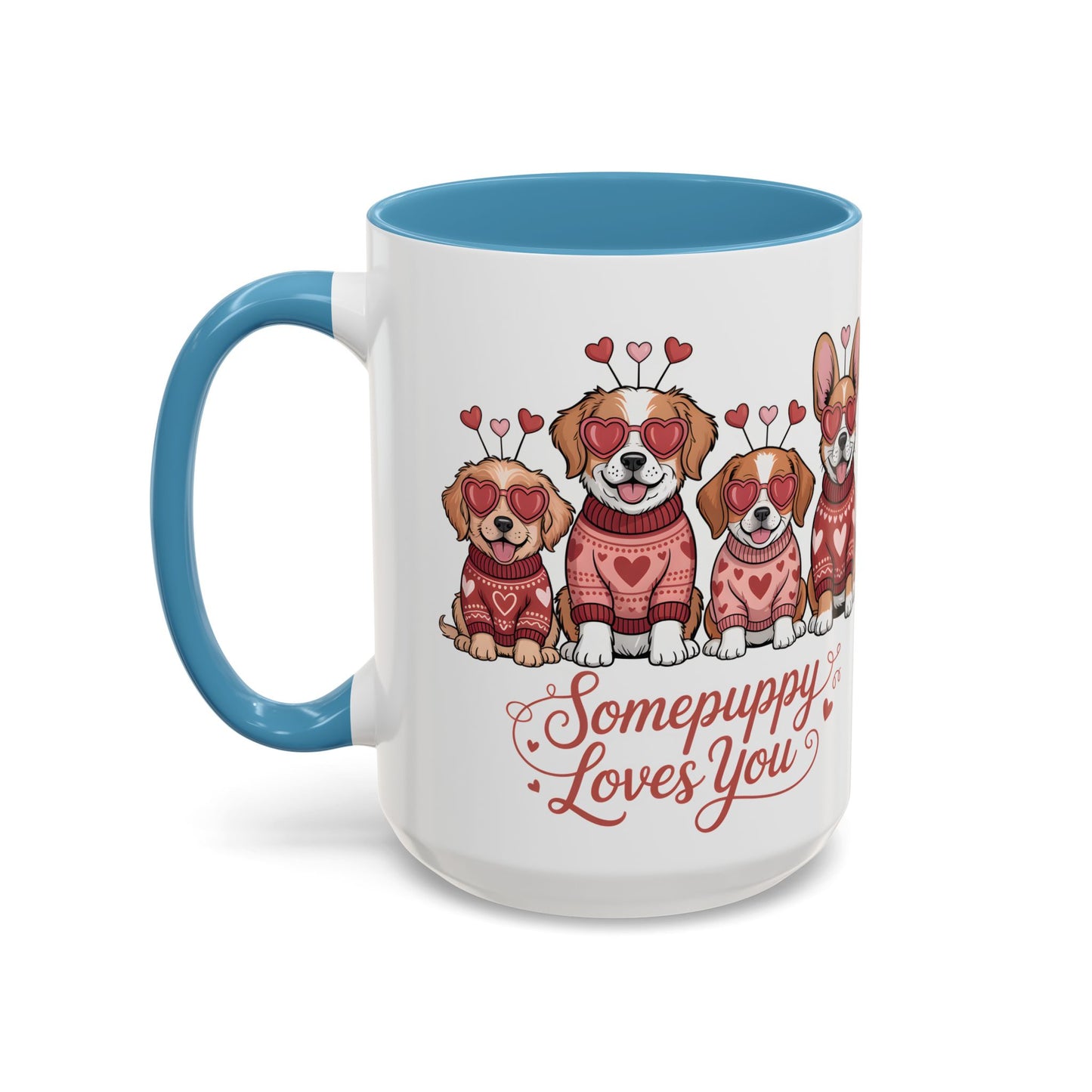 Valentine Dog Mug | Cute Puppy Coffee Cup | Dog Lover Gift | Valentines Day Mug |