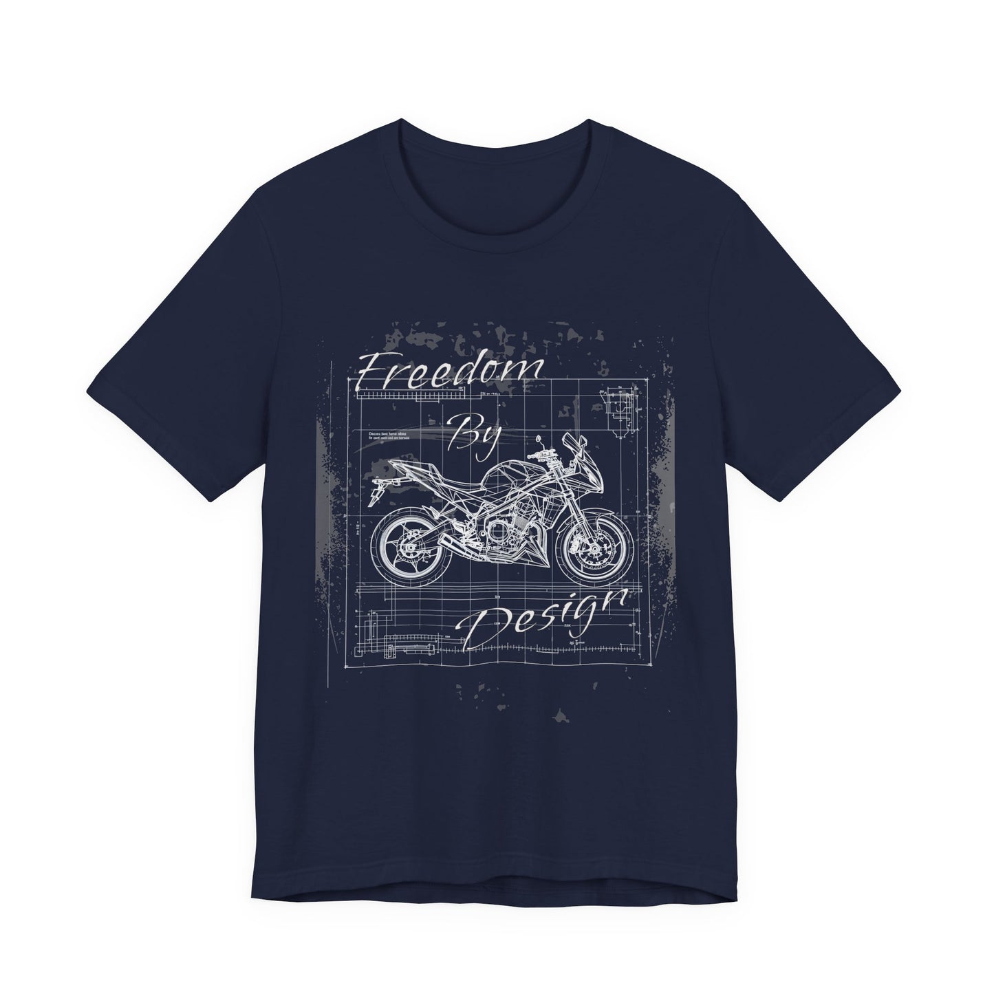 Freedom By Design Motorcycle T-Shirt , Blueprint Motorbike Tee , Biker Dad Gift , Mechanic Shirt , Motorcycle Rider Gift for Him