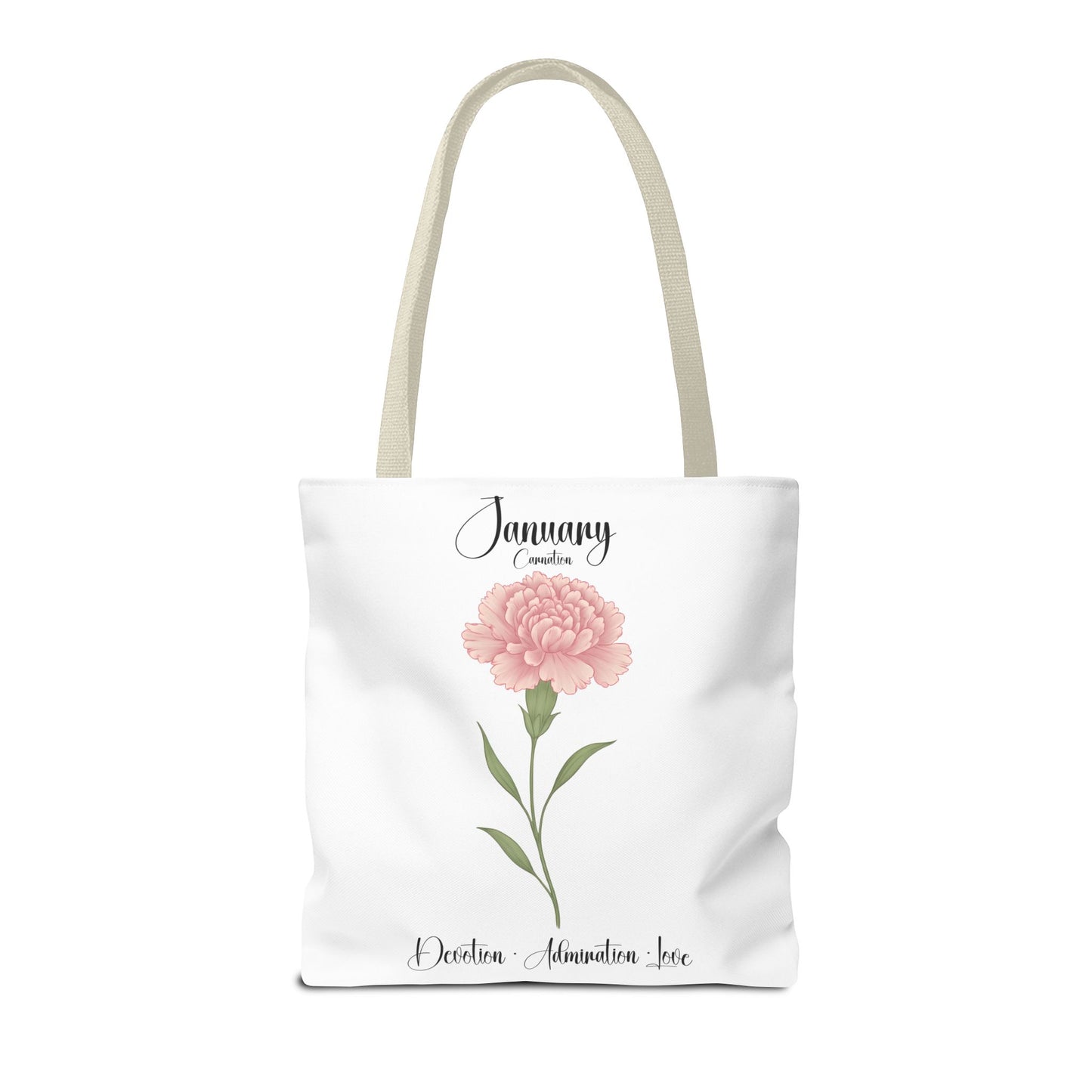 Personlized Birth Month Flower Tote Bag, Botanical Aesthetic Canvas Tote Bag, Bestfriend Gift