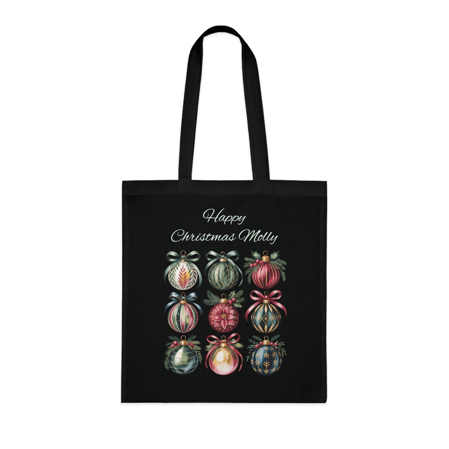 Christmas Tote Bag, Holiday Gift Bag, Personalized Tote for the Eco-Friendly Shopper.