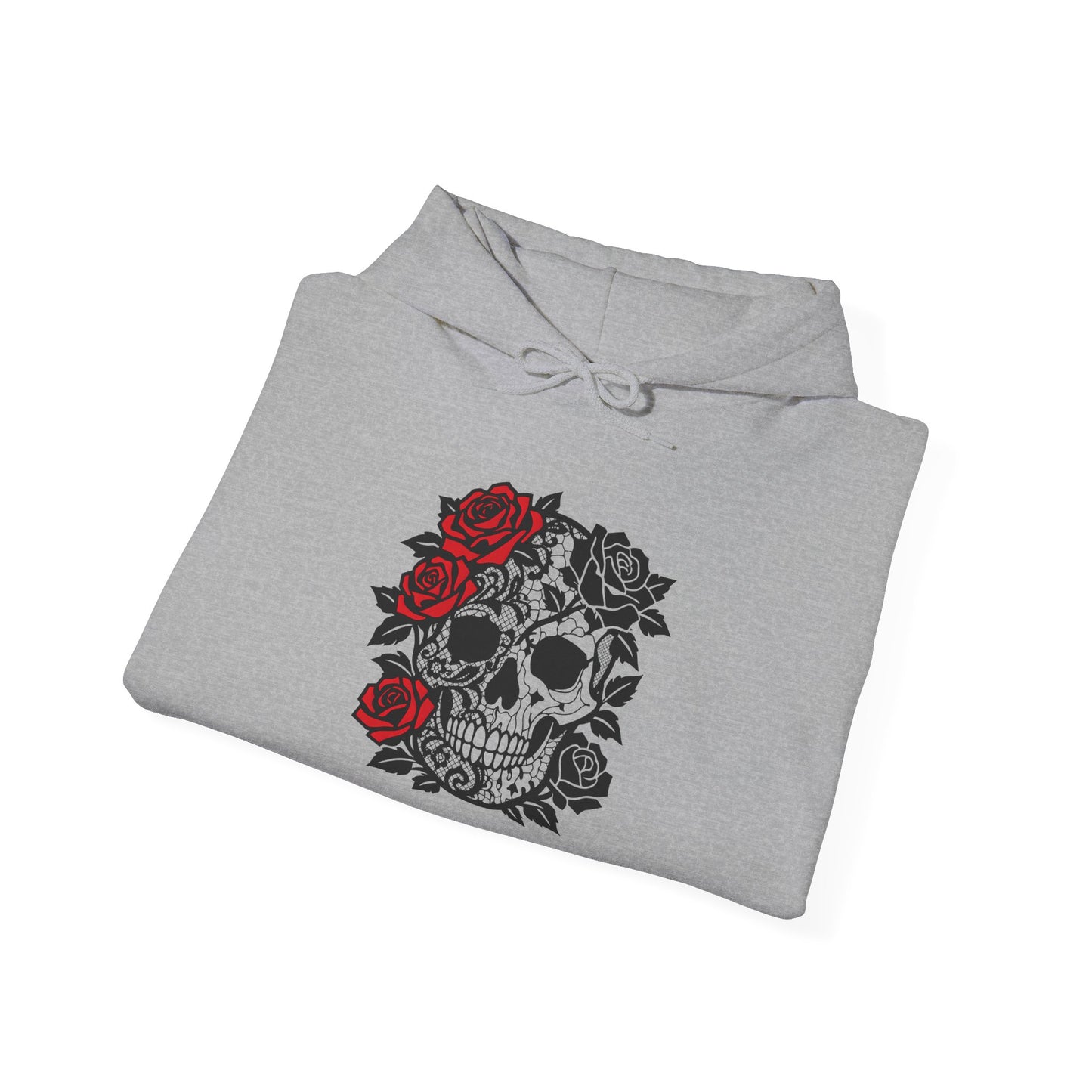 skull and roses gothic hoodie, dark academia grunge clothing, alternative gifts.