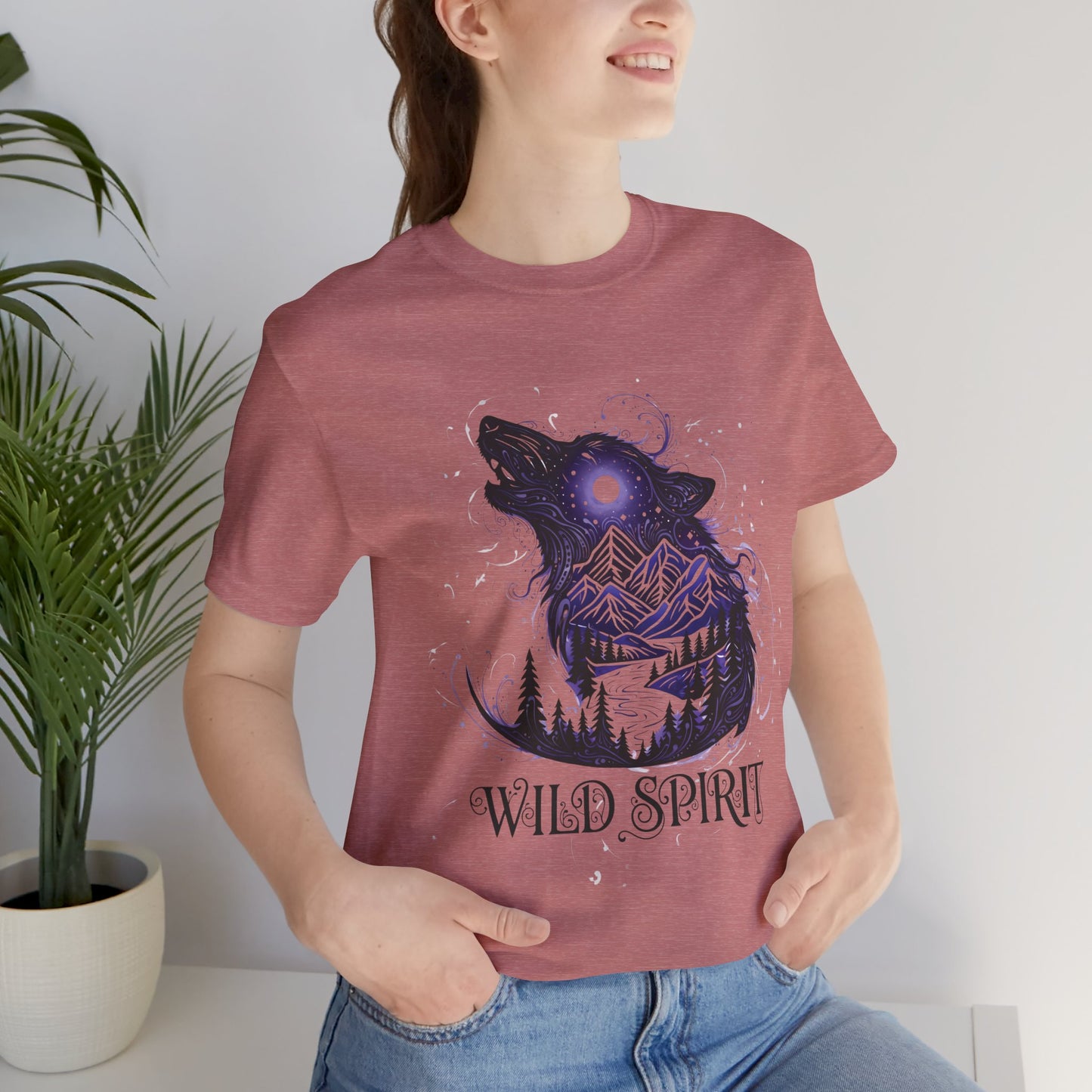 Wild Spirit Wolf Tee - Unisex, wildlife shirt, Gothic Streetwear, Alternative Clothing.