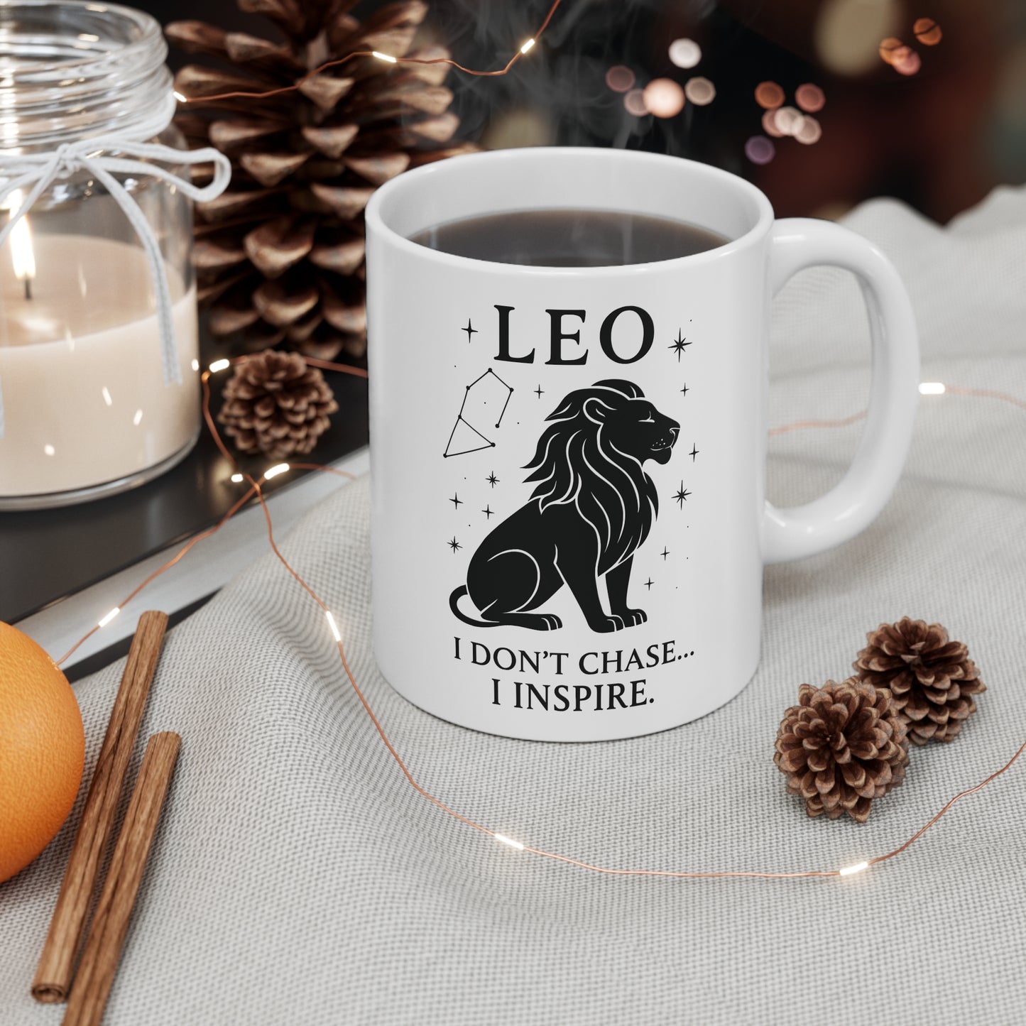 Leo Astrology Mug, A delightful gift for any Leo, this Leo star sign mug ensures their zodiac spirit shines with every drink.