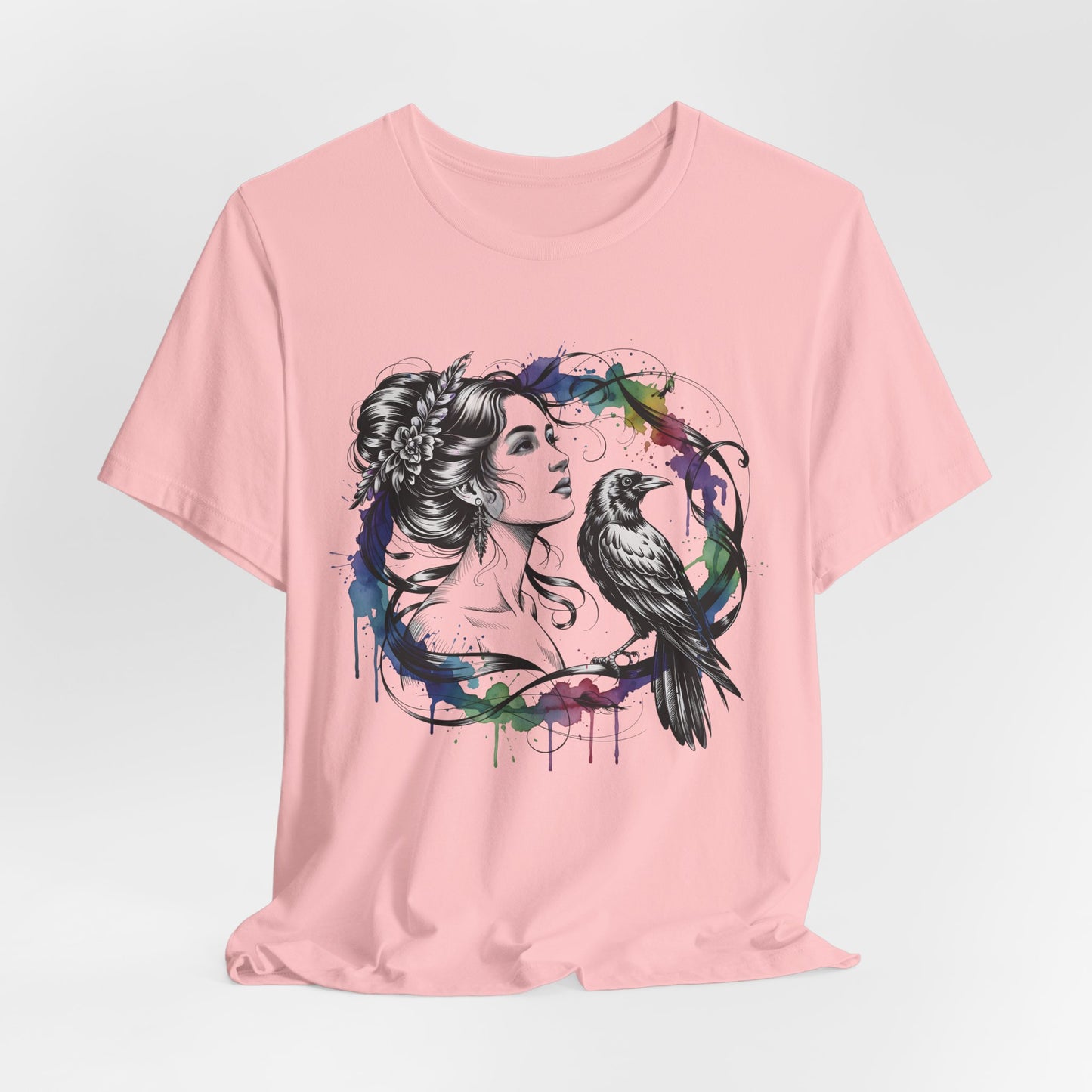 Raven Tee, goddessshirt, festival tshirt, witchy gift for her.