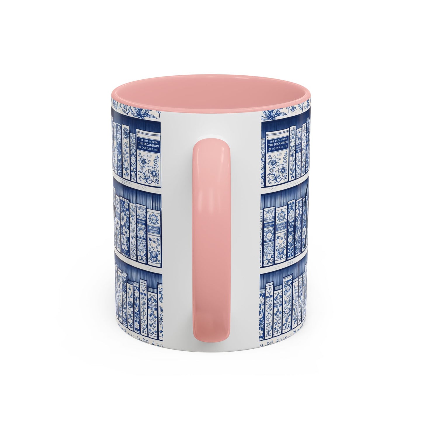 Personalized floral coffee cup, cozy reading bookish gift, book lover birthday gift.