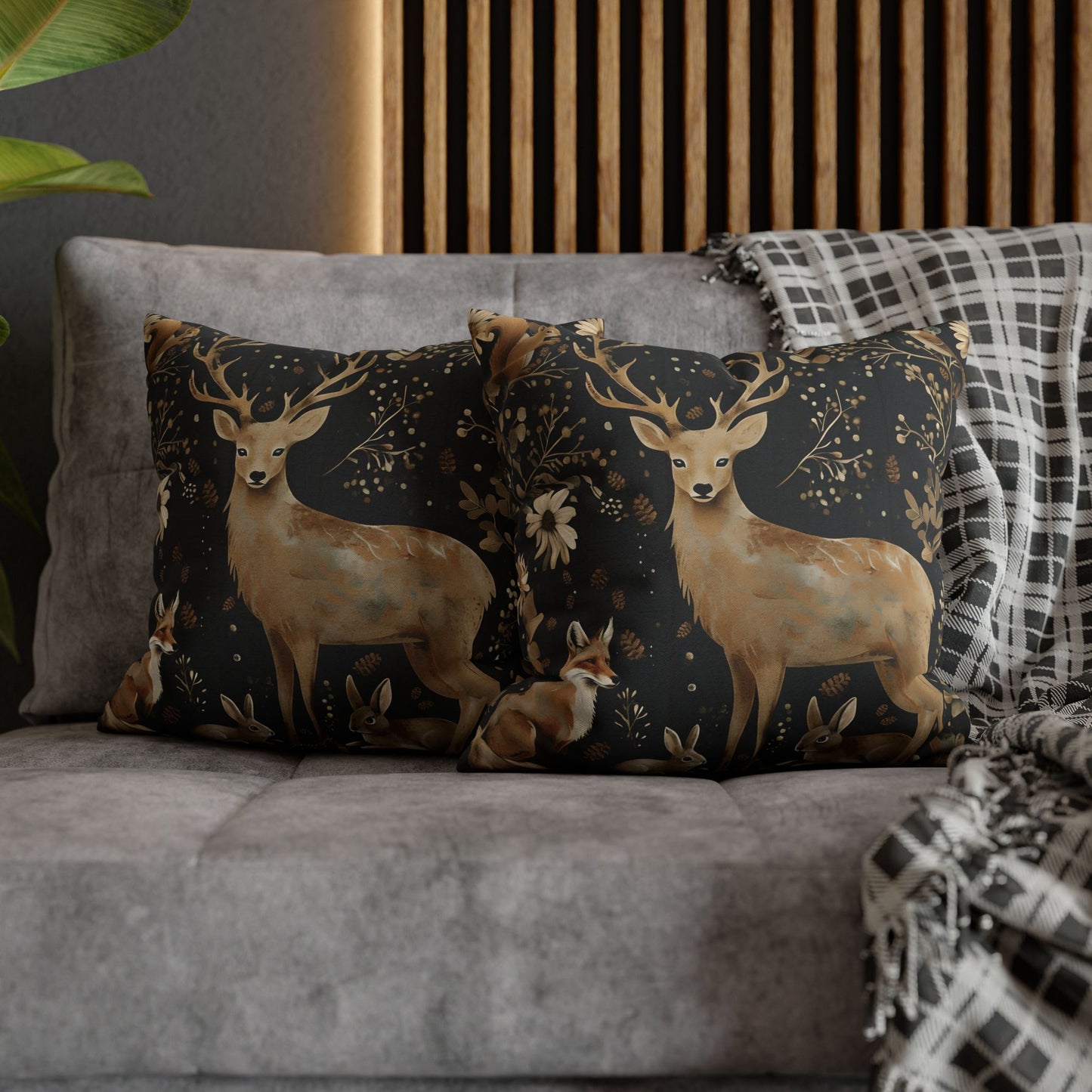 Rustic pillow cover, nature lovers gift, cozy home accent, housewarming gift