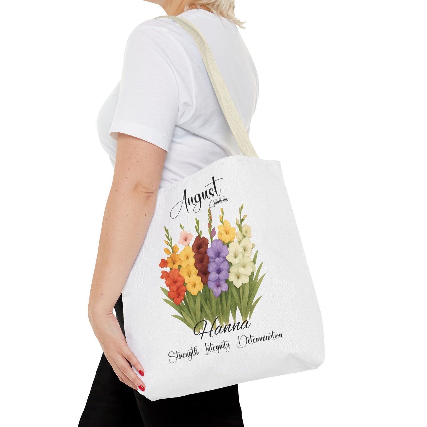 Custom birth month flower bag for her, milestone birthdays, bestfriend gift.