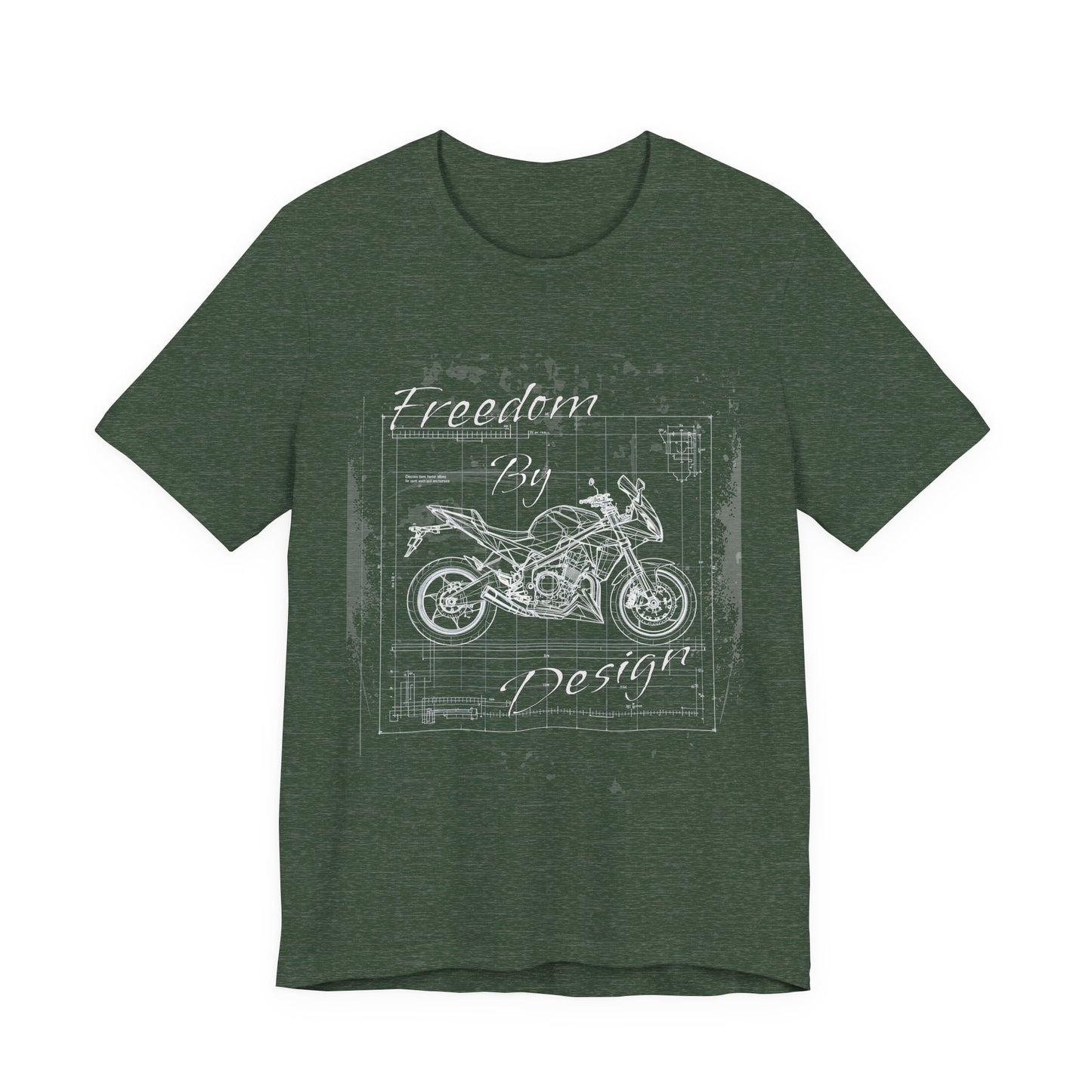 Freedom By Design Motorcycle T-Shirt , Blueprint Motorbike Tee , Biker Dad Gift , Mechanic Shirt , Motorcycle Rider Gift for Him