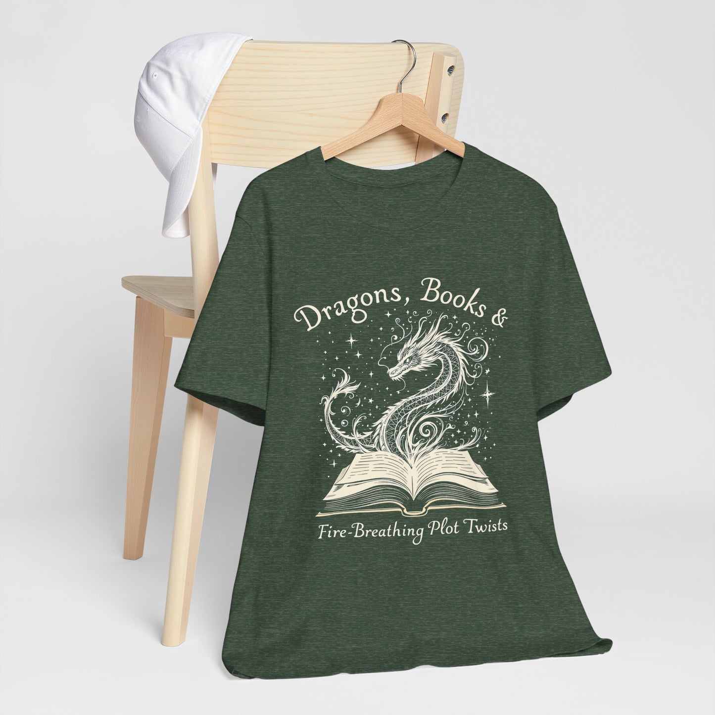 Book Lover Gift T-Shirt | Fantasy Reader Tee | Dragon Reading Shirt | Booktok Merch | Bibliophile Gift