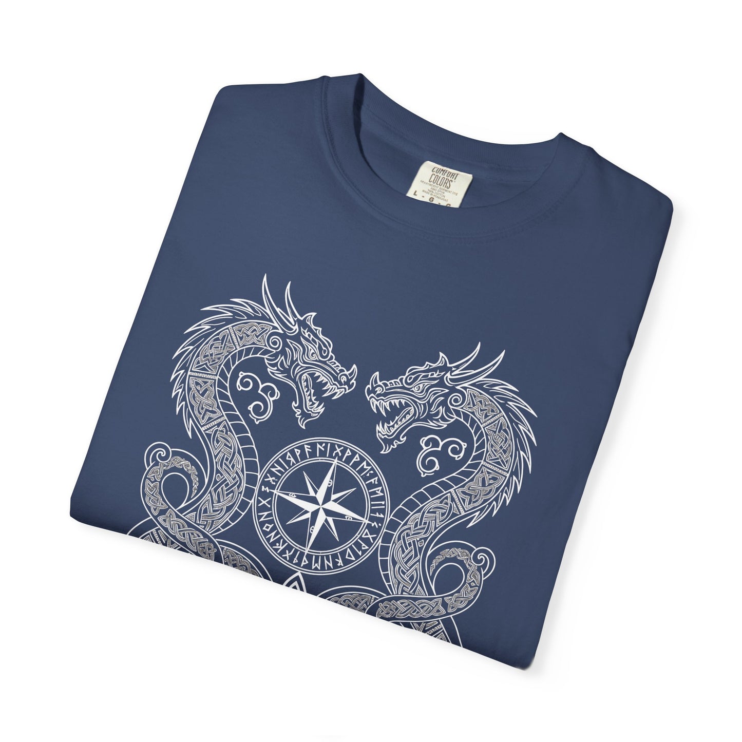 Nordic dragon compass shirt, pagan clothing, comfort colors