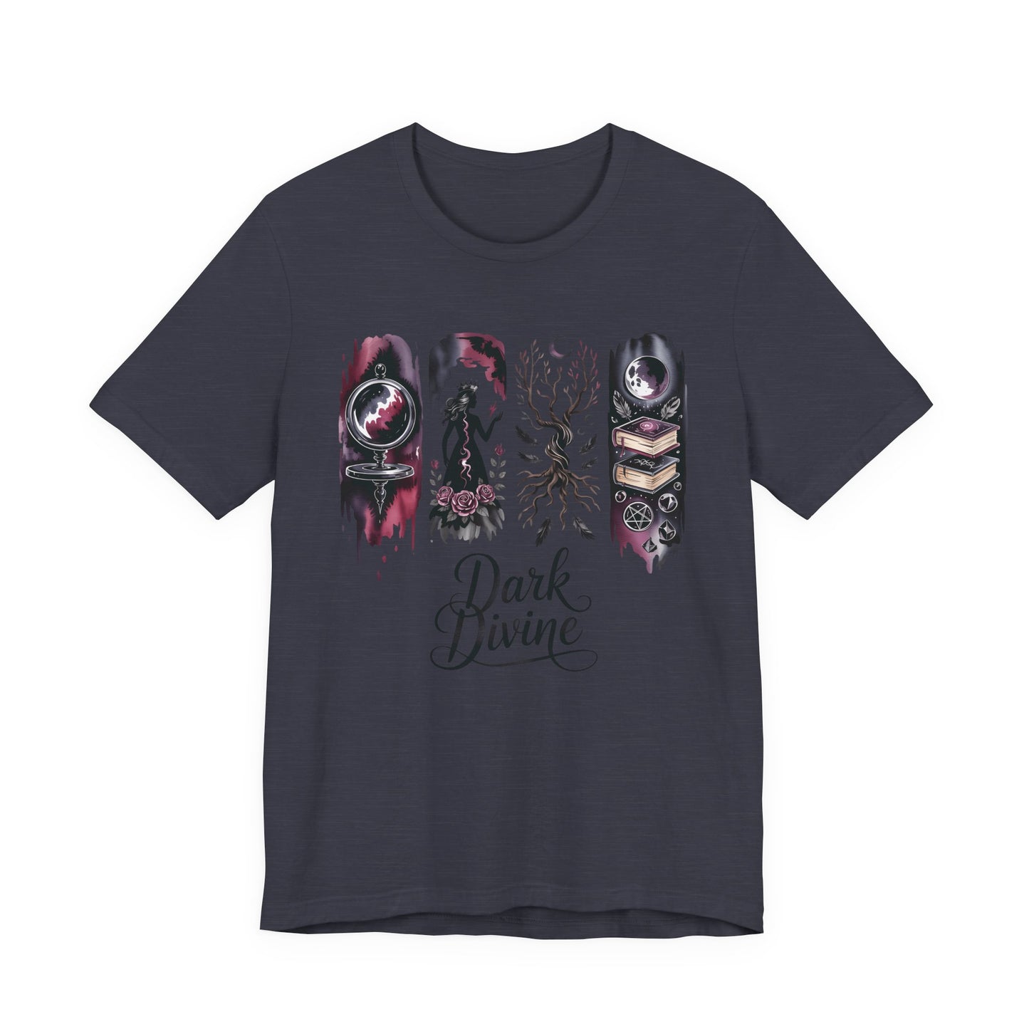 Dark Divine Witchy Glam T-Shirt | Dark Feminine Energy Shirt | Gothic Witchcore Aesthetic Tee |