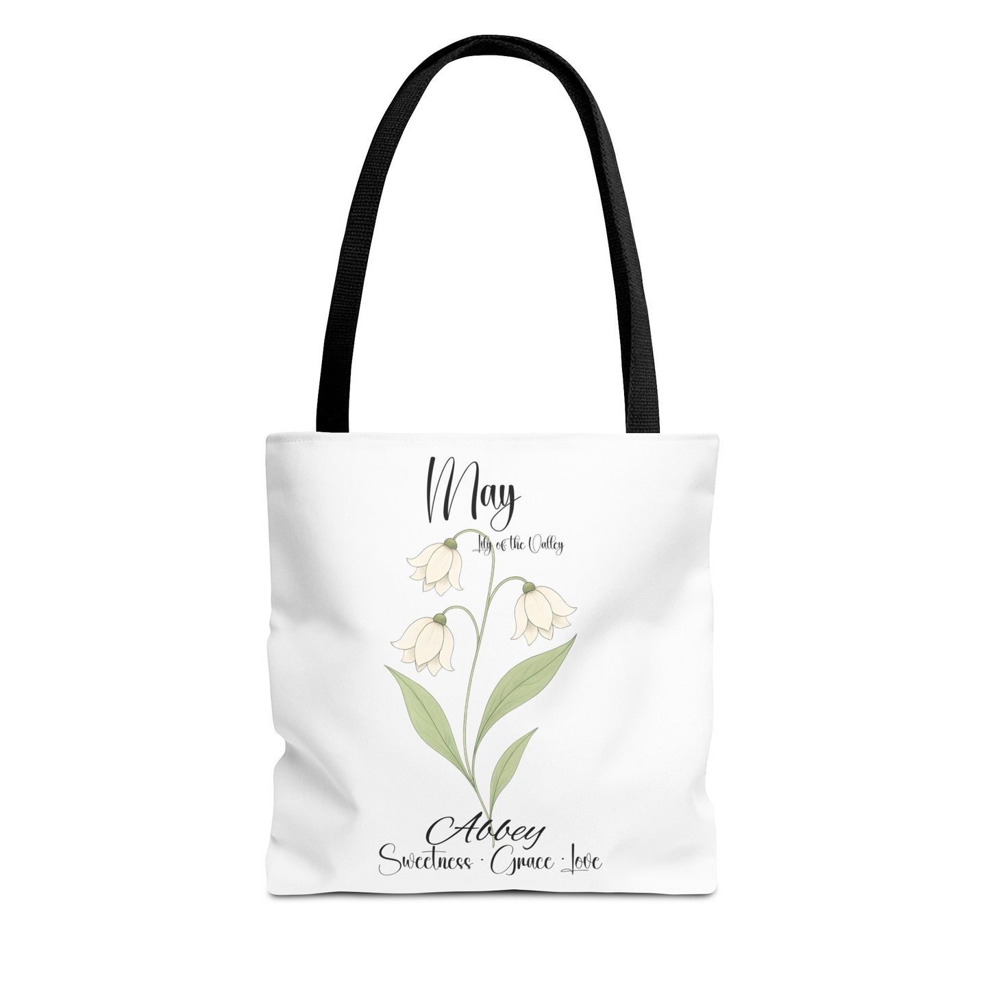 Personlised birth month flower bag for her, milestone birthdays, bestfriend gift.