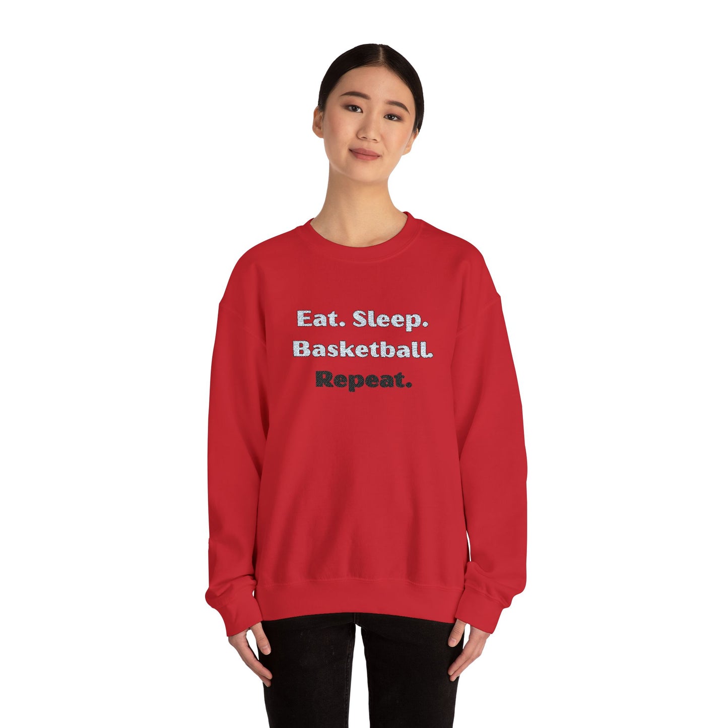 Embroidered pullover, basketball sweatshirt, game day shirt, team spirit top, sports lover gift, Custom Sweater,