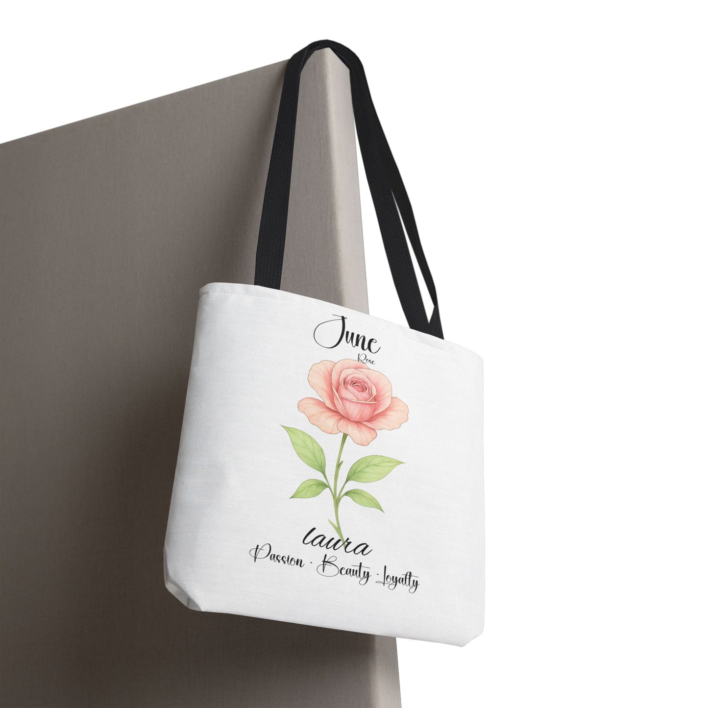 Personlised birth month flower bag for her, milestone birthdays, bestfriend gift.
