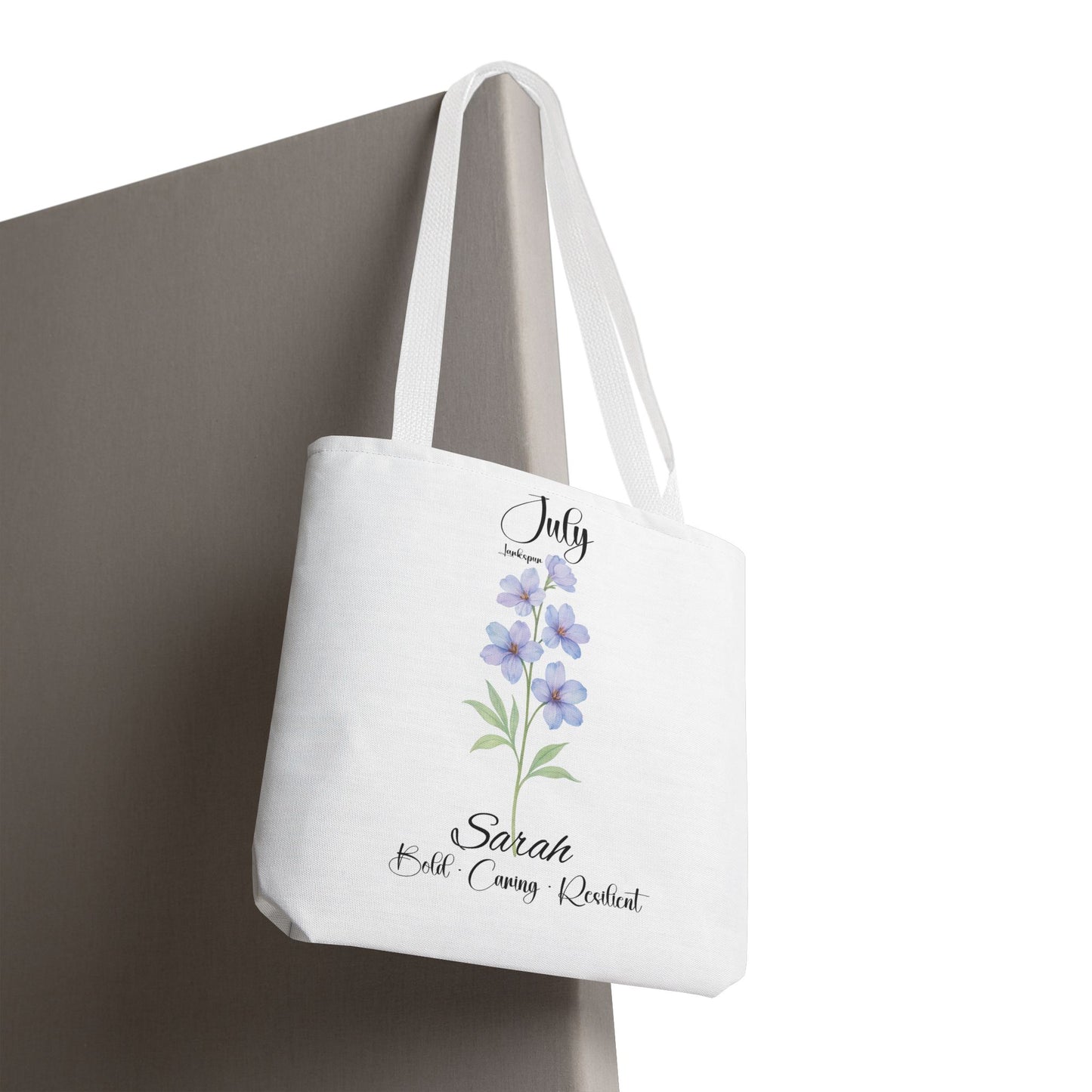Personalized birth month flower tote bag for her, milestone birthdays, bestfriend gift.