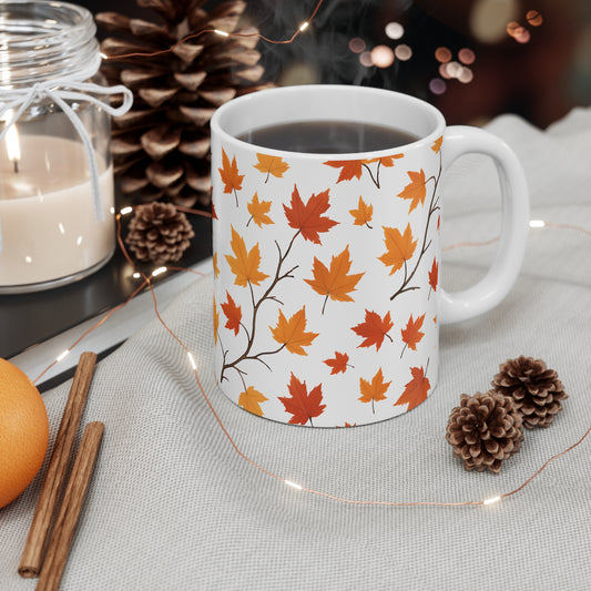 Copy of Autumnal Leaf Coffee Mug, Perfect for elevating your autumn décor, this mug whispers "hello autumn".