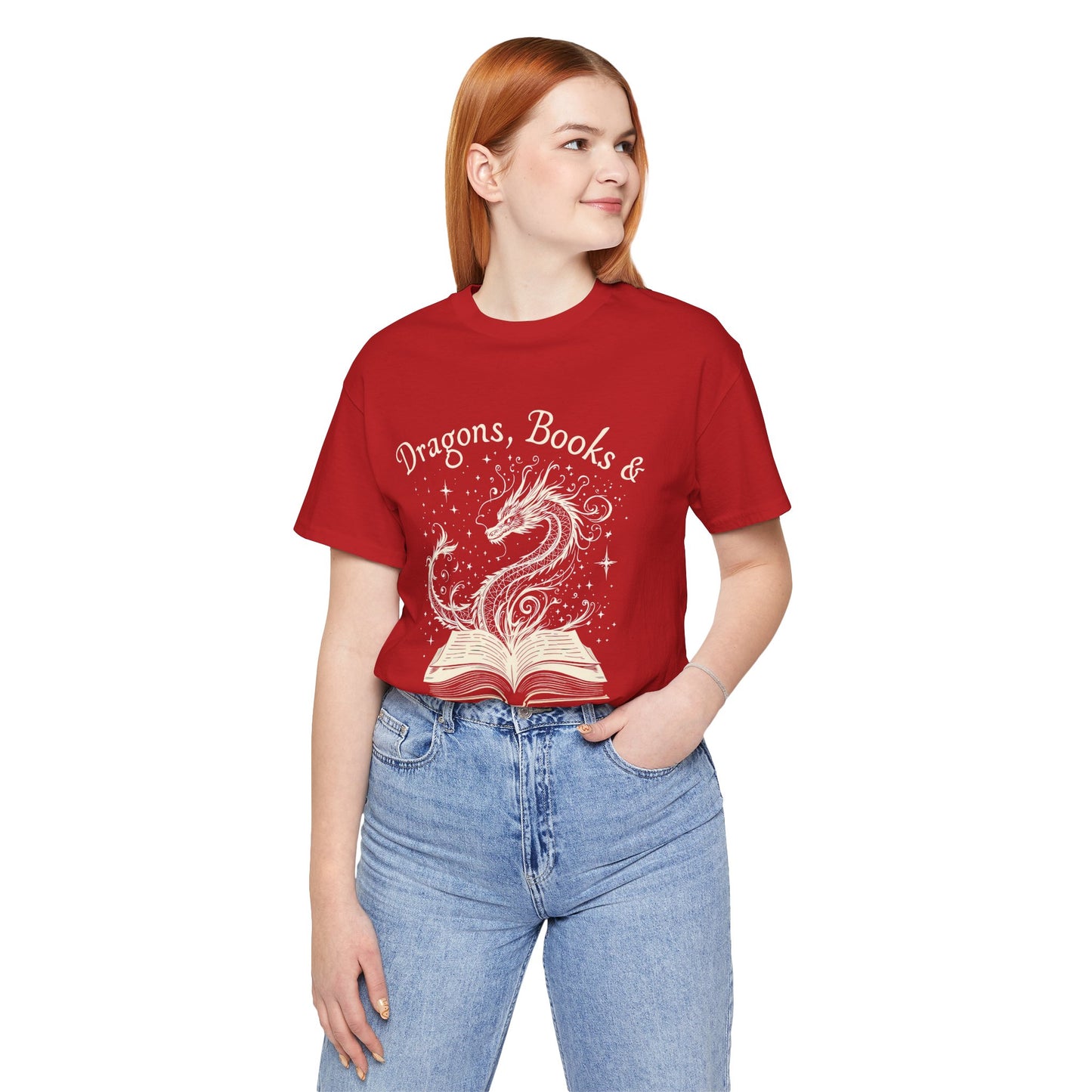 Book Lover Gift T-Shirt | Fantasy Reader Tee | Dragon Reading Shirt | Booktok Merch | Bibliophile Gift