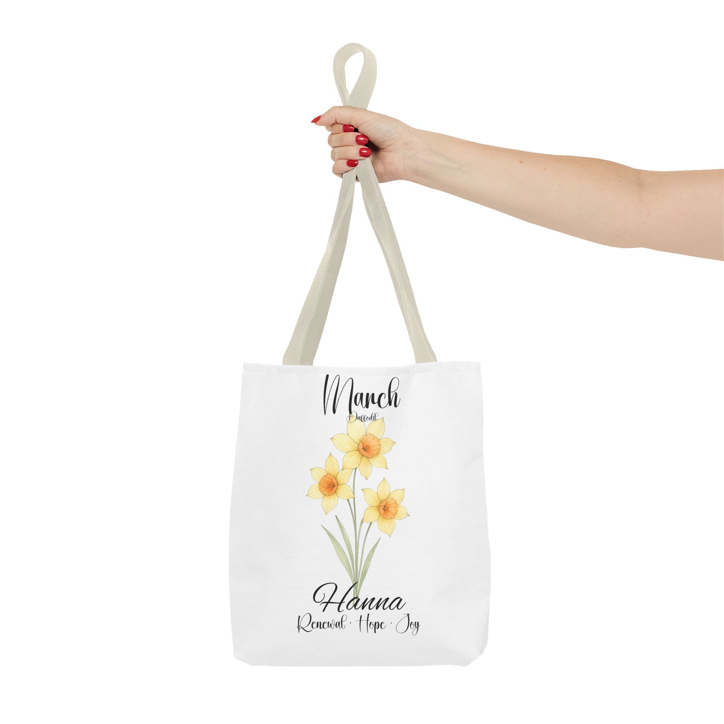 Custom botanical tote bag for her, birth month flower, milestone birthdays, bestfriend gift.