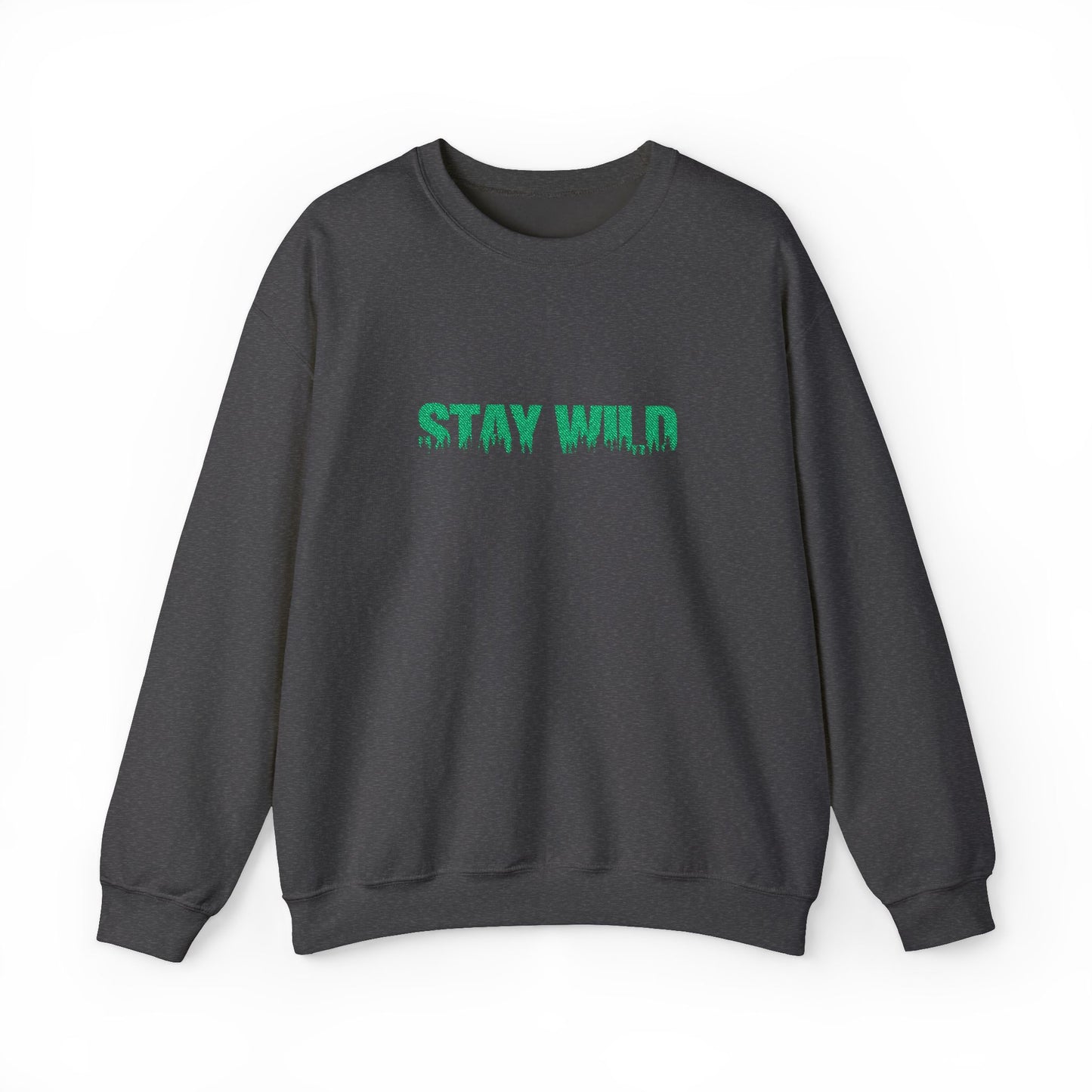 Stay Wild Forest Graphic Embroidered Nature Crewneck, Outdoors Sweatshirt, Hiking & Camping Gift